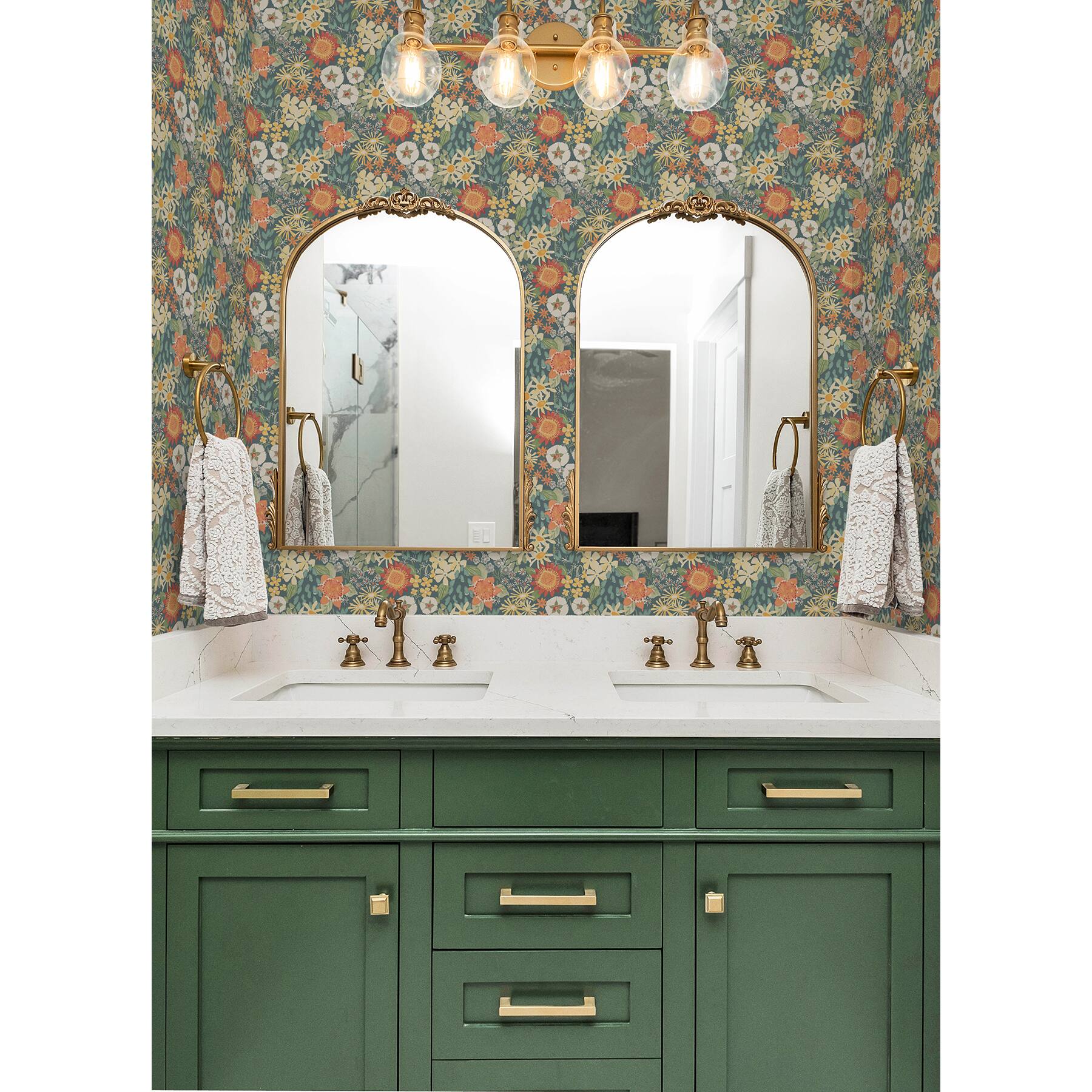 NuWallpaper Sadie Teal Peel & Stick Wallpaper