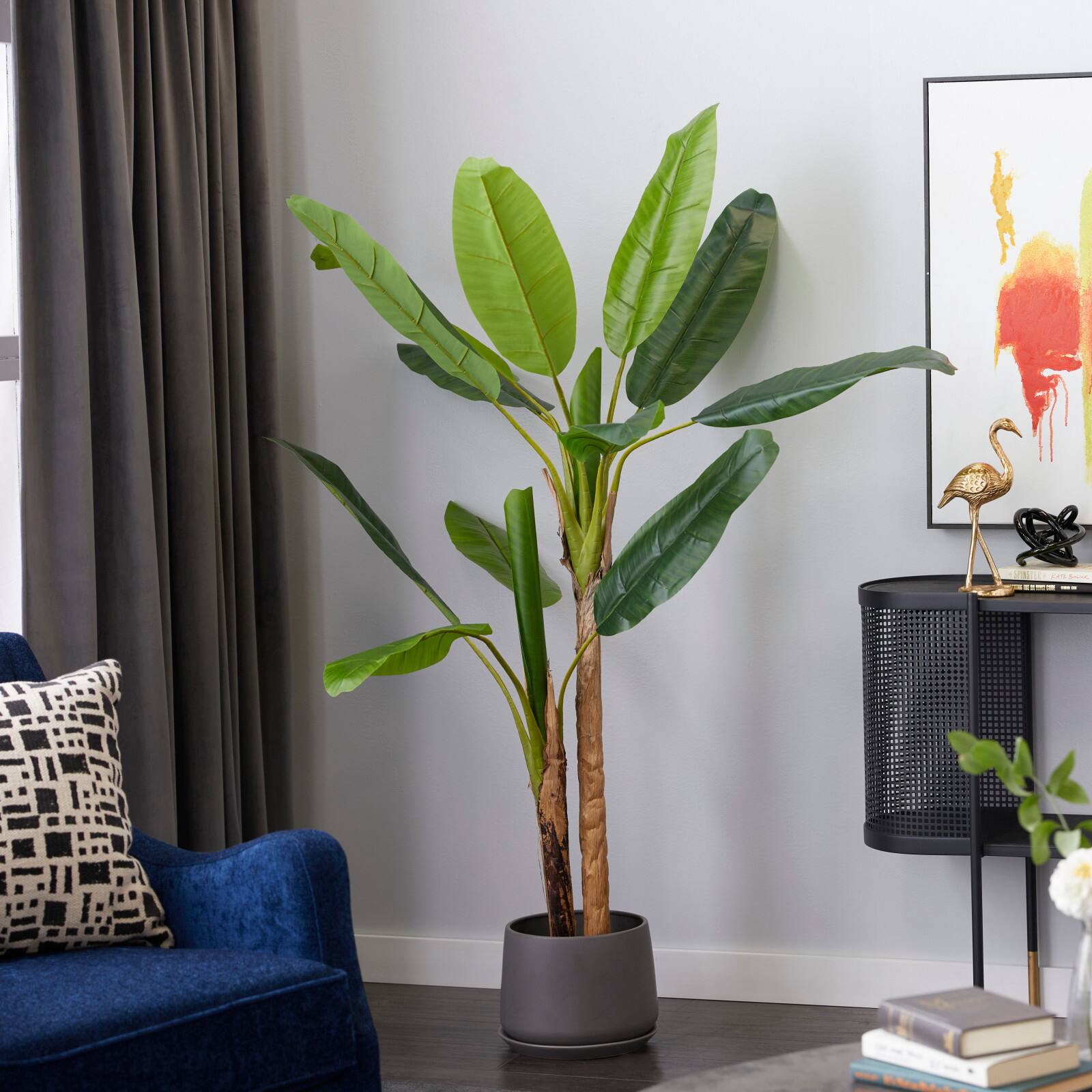 Banana Tree Artificial Plant, 53&#x22;, Green
