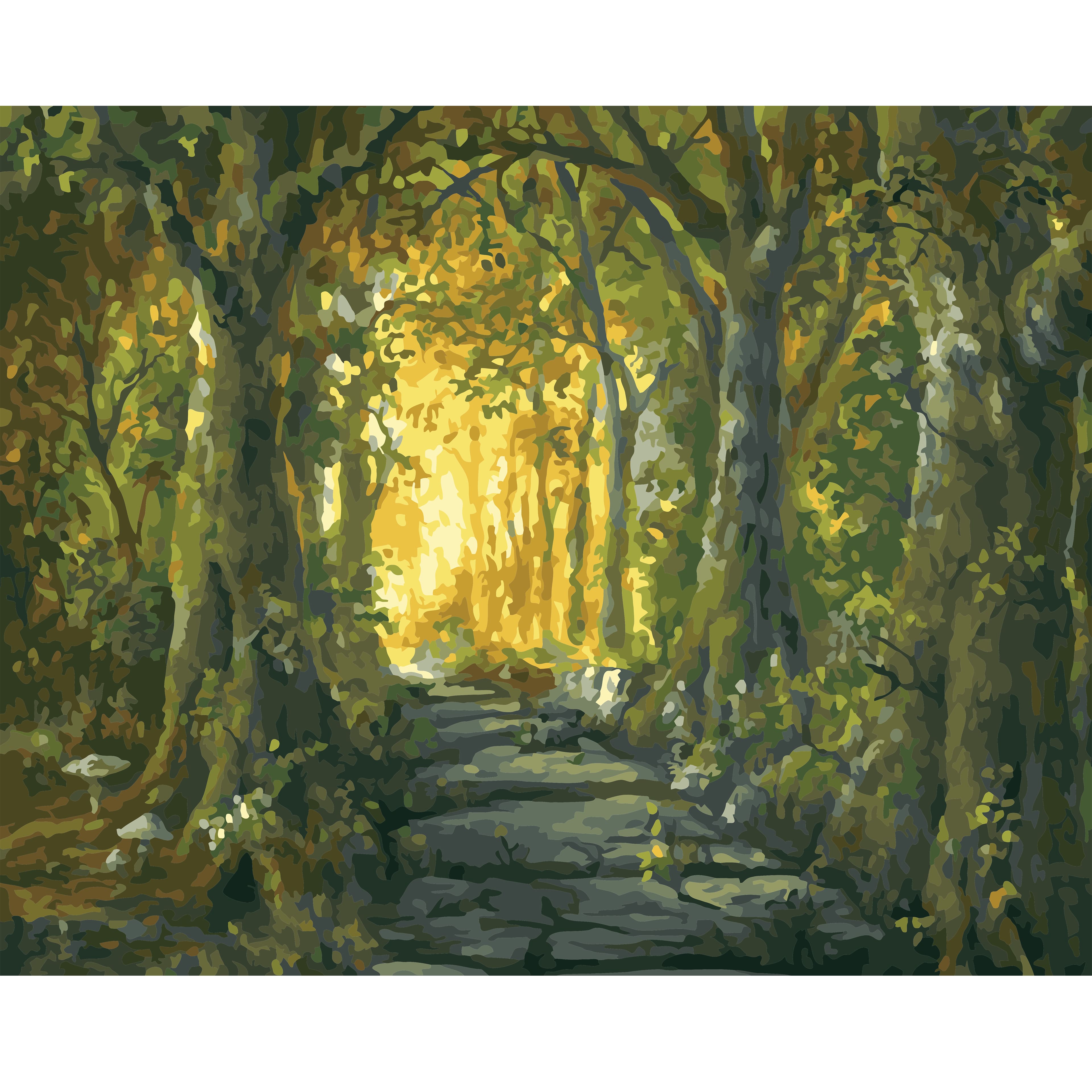 20" x 16" Forest Paint-by-Number Kit with Wood Display Hanger by Artist's Loft®