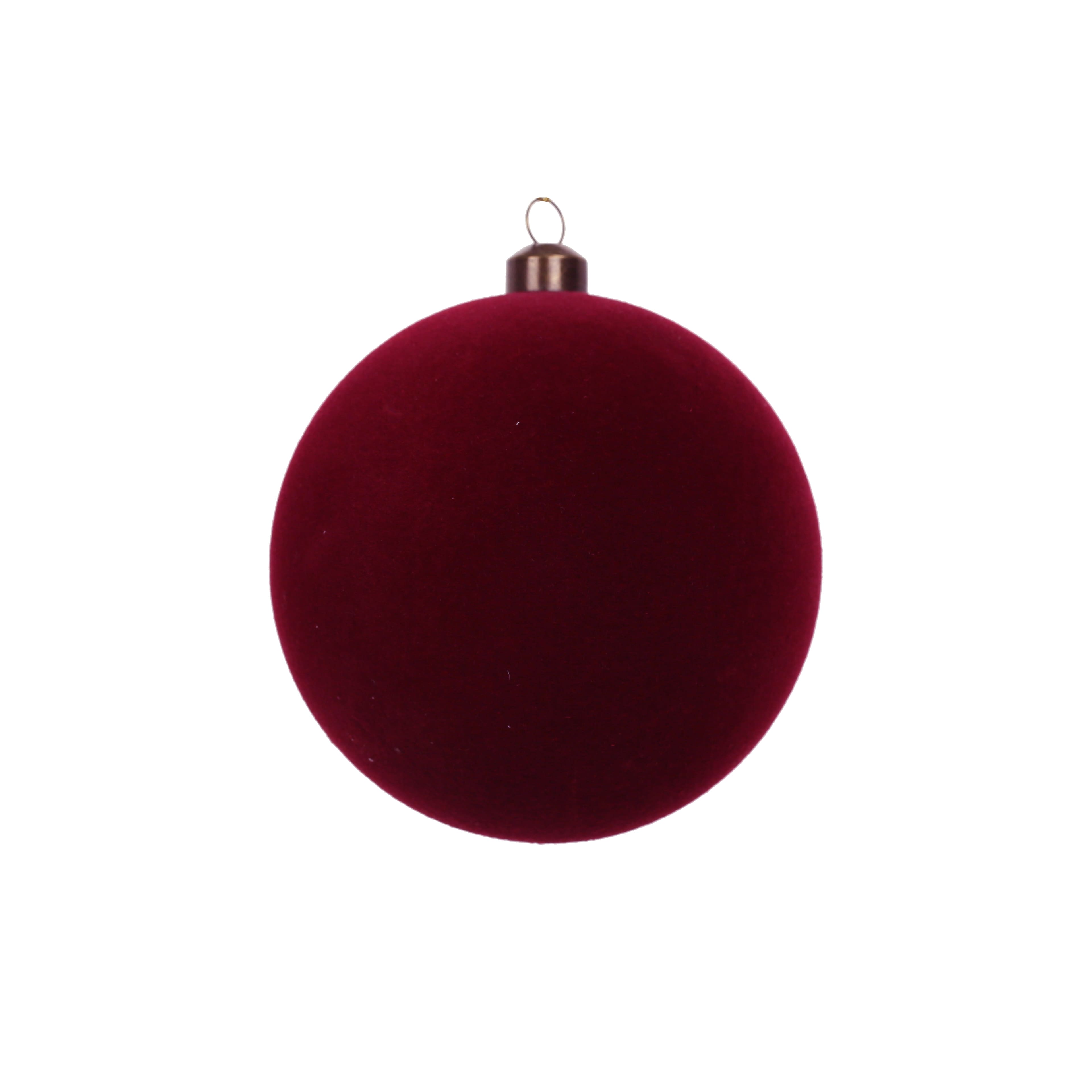 4 Pack 3.8&#x22; Flocked Shatterproof Ball Ornaments by Ashland&#xAE;