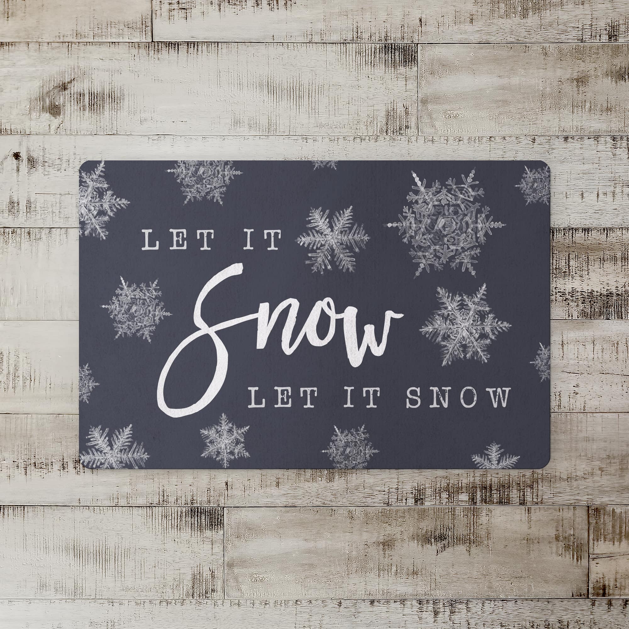 Let It Snow 27x18 Floor Mat