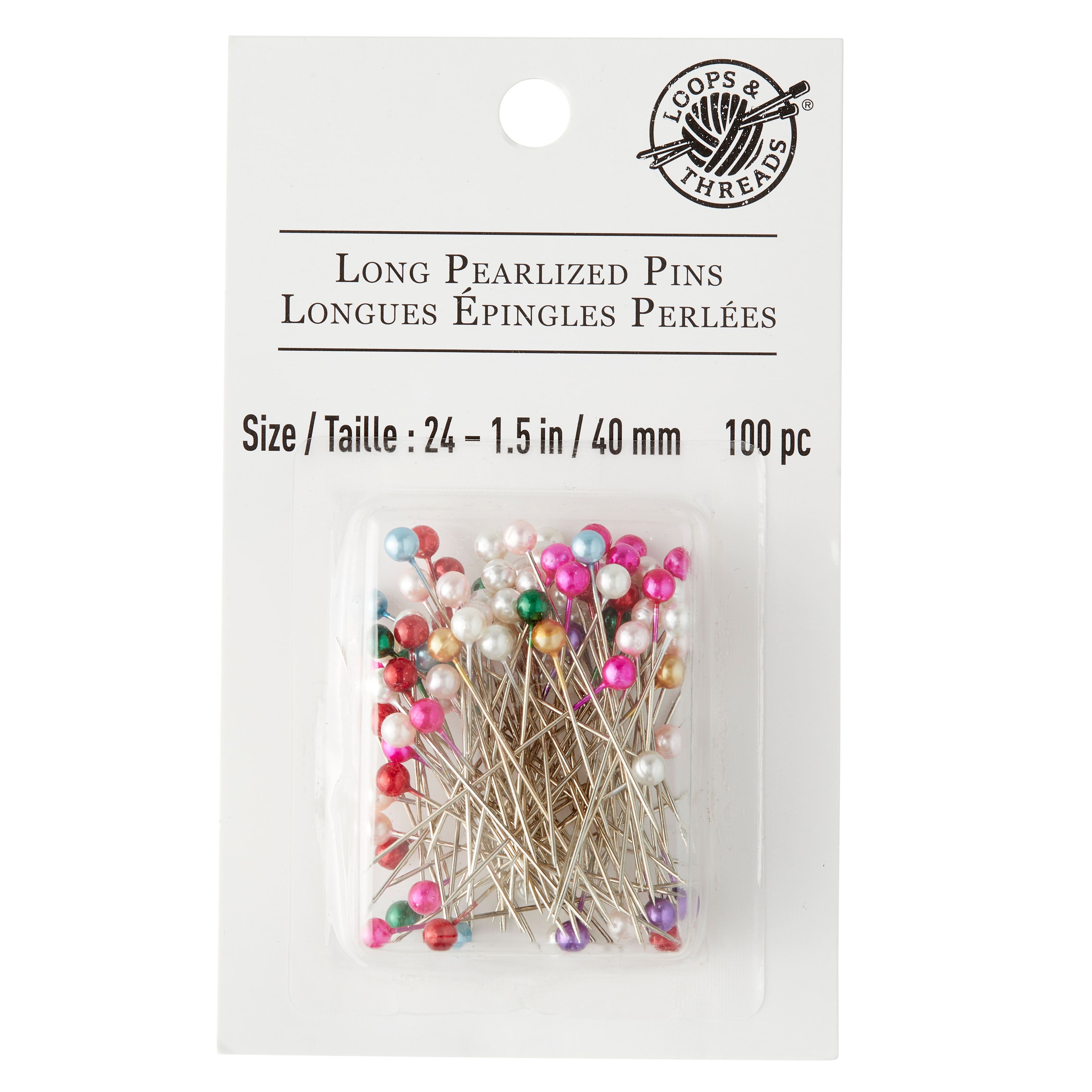 Dritz Long Pearlized Straight Pins - A Child's Dream