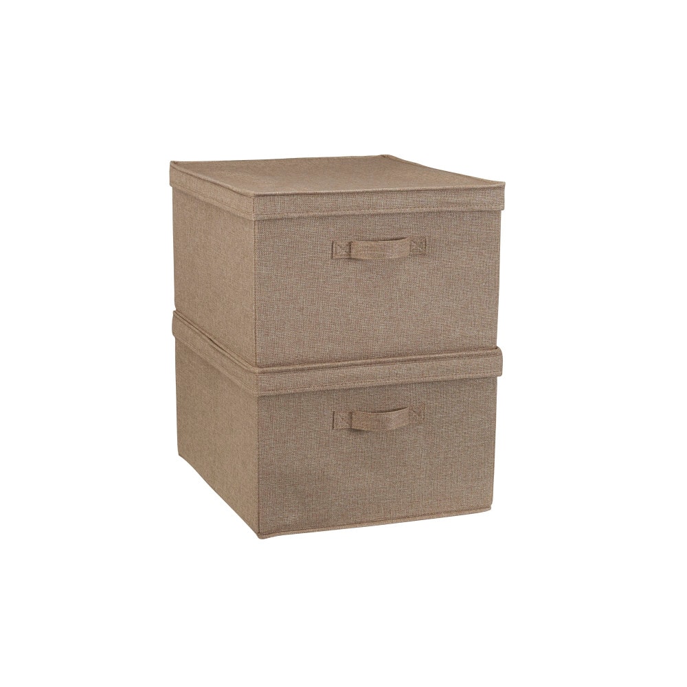 Household Essentials Fabric Storage Bin with Lid, 2ct.