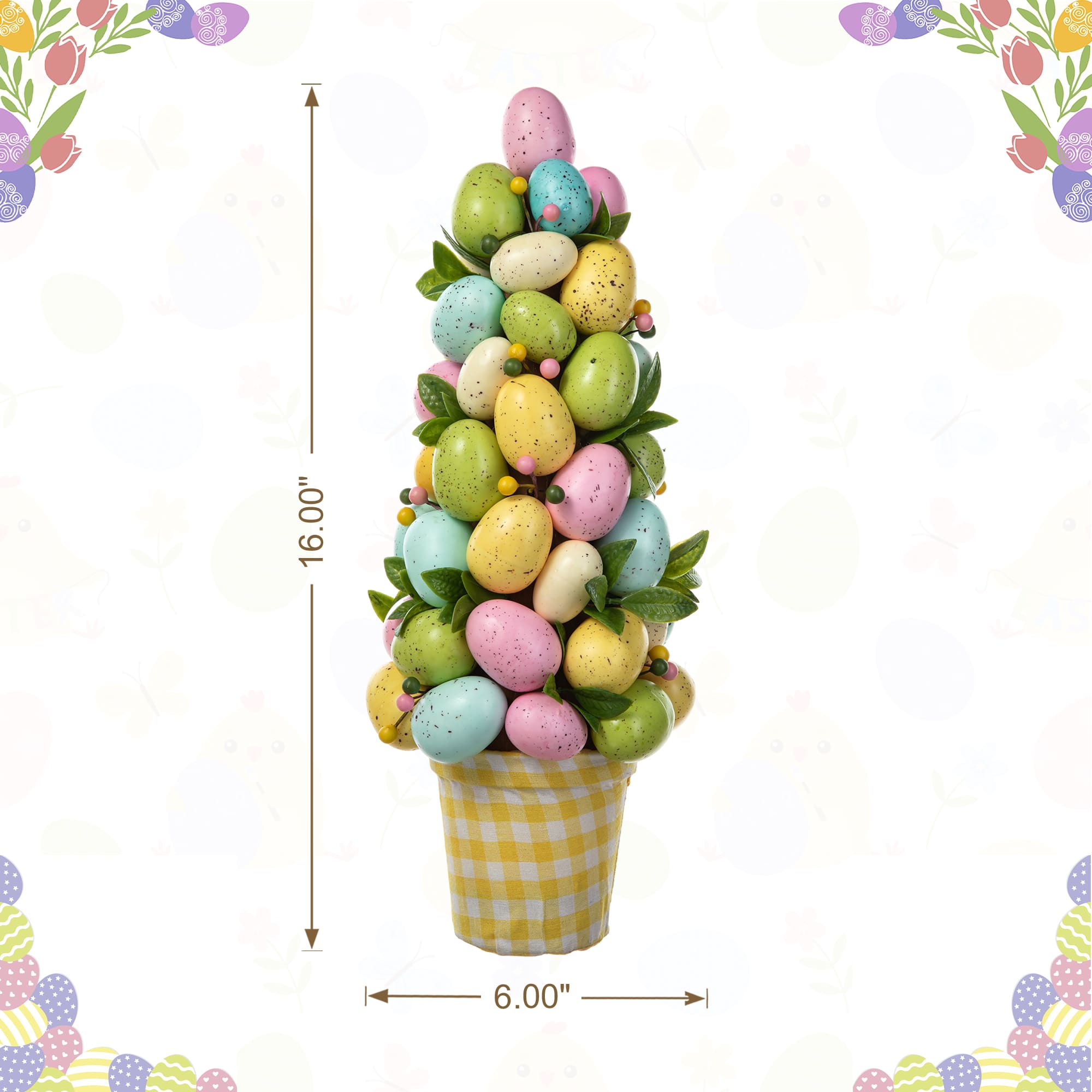 Glitzhome® 16" Easter Egg Table Tree Décor