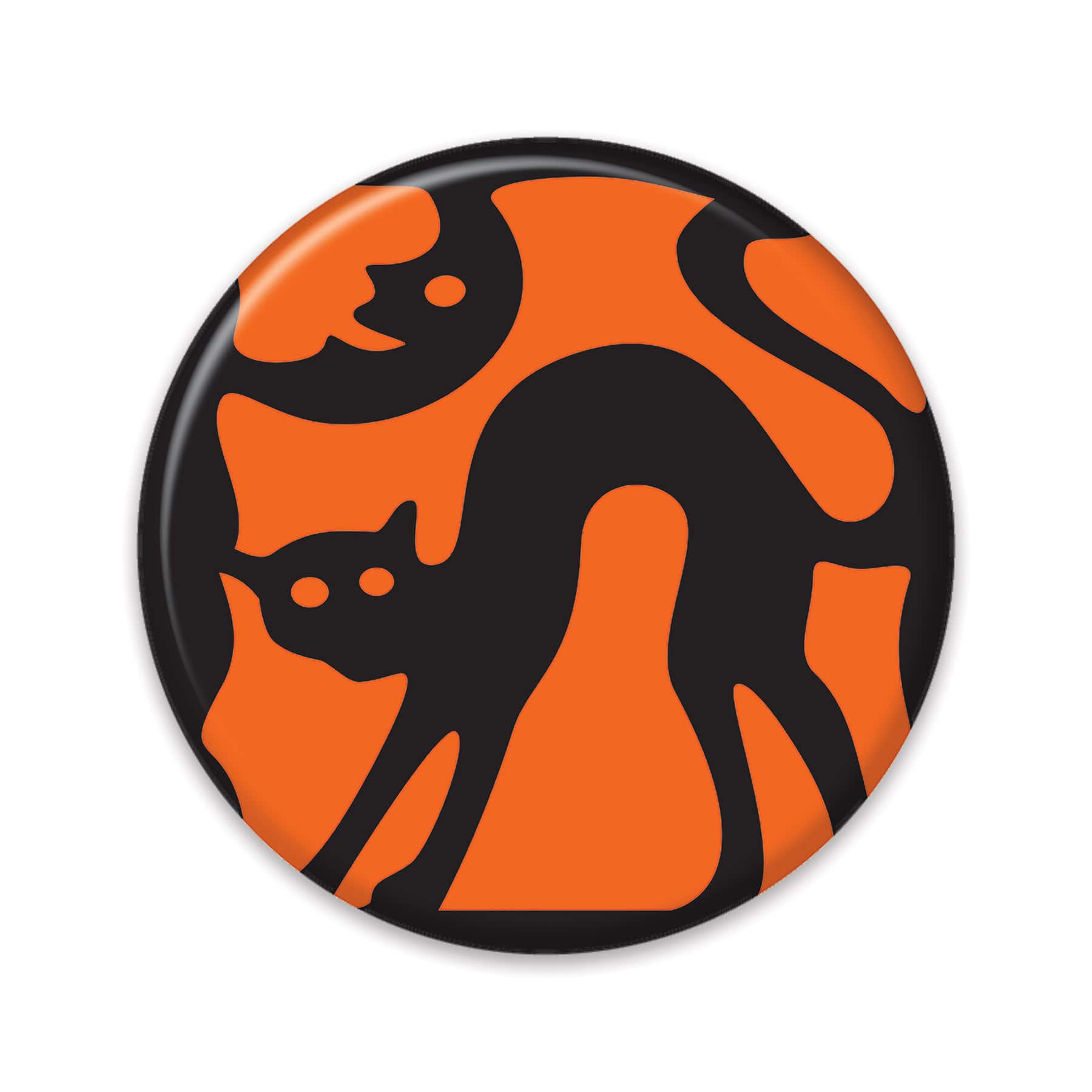 Beistle Vintage Halloween Cat Silhouette Button, 6ct.
