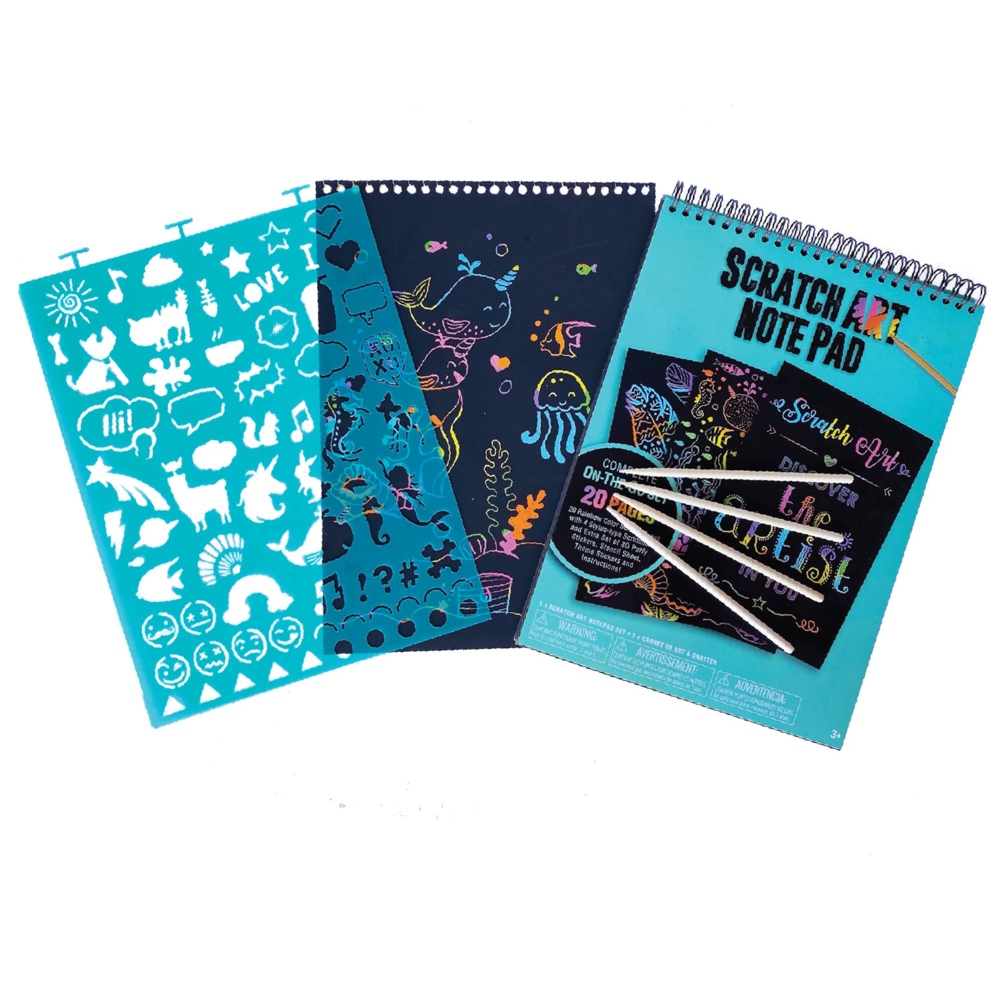 The Bubble Factory Spiral Bound Scratchpad Set