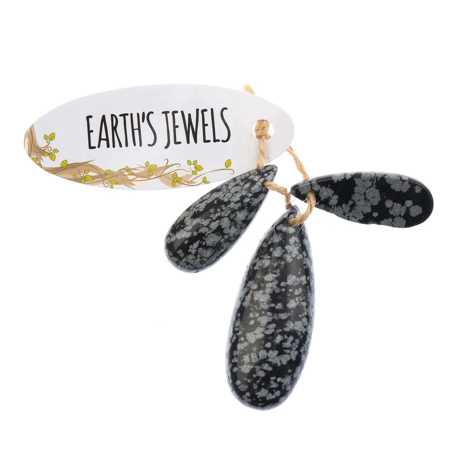 John Bead Earth’s Jewels Natural Stone Teardrop Pendant Slices in Snowflake | Michaels®
