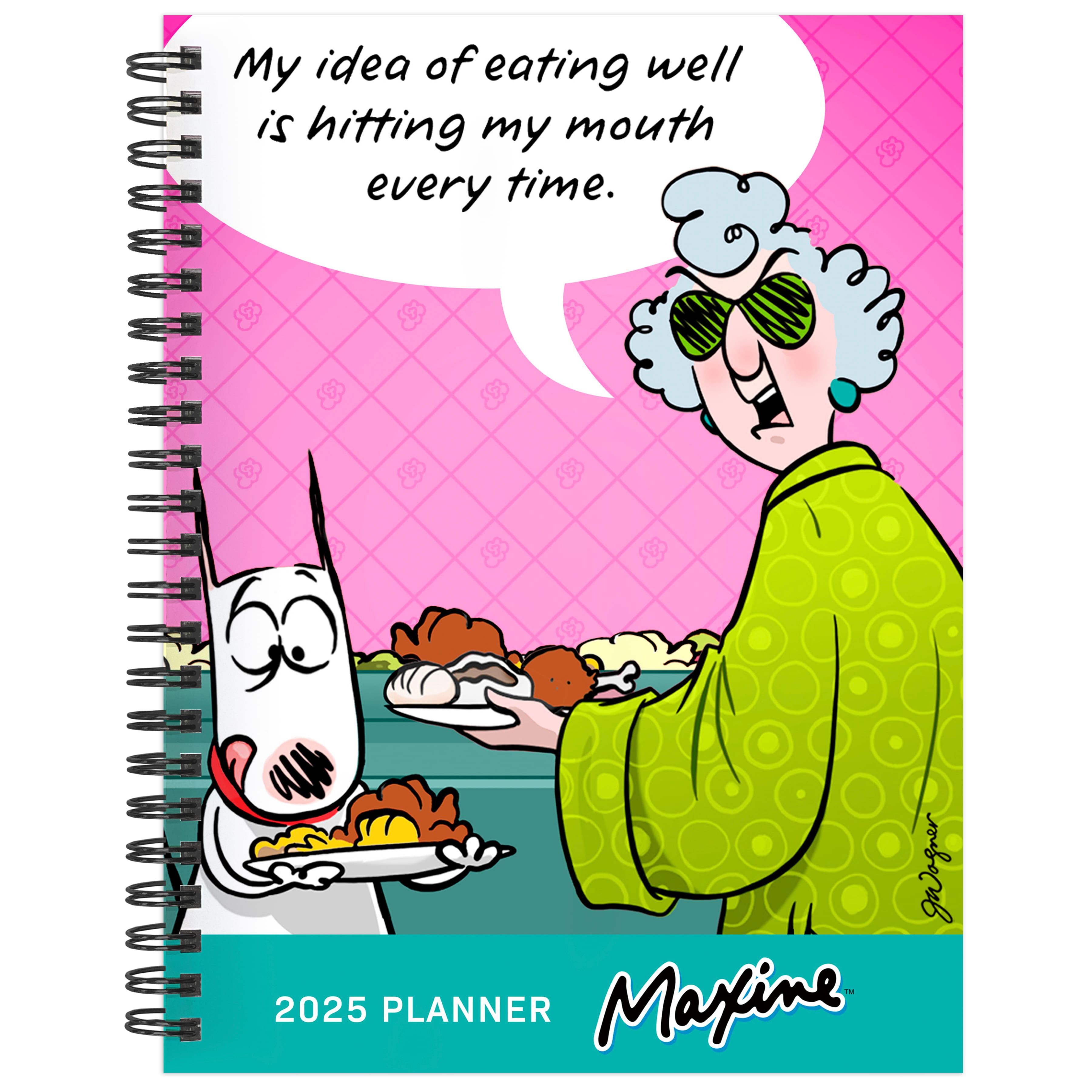 TF Publishing 2025 Medium Maxine Weekly Monthly Spiral Planner