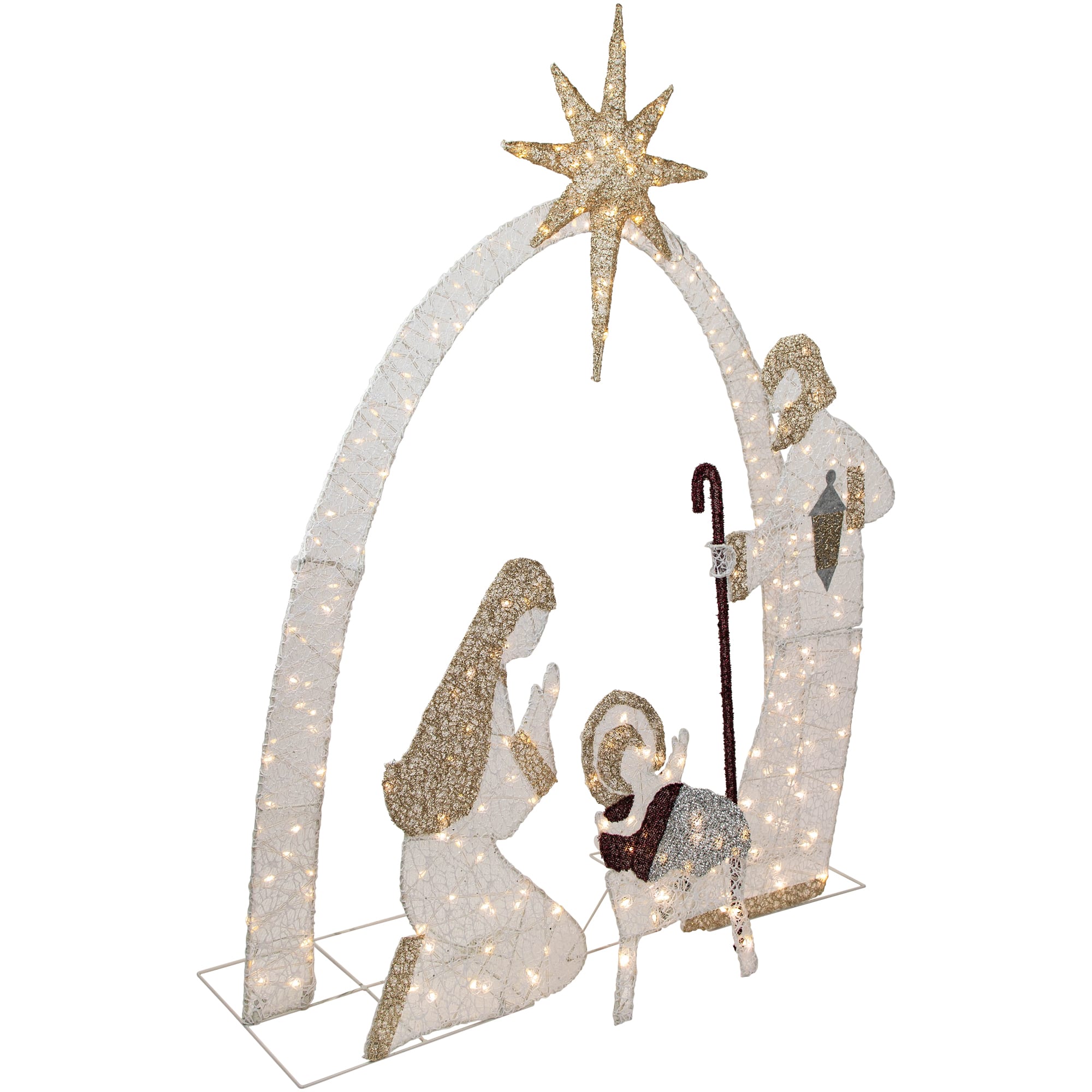7ft. LED Lighted Holy Family Nativity Scene Outdoor Christmas Decoration