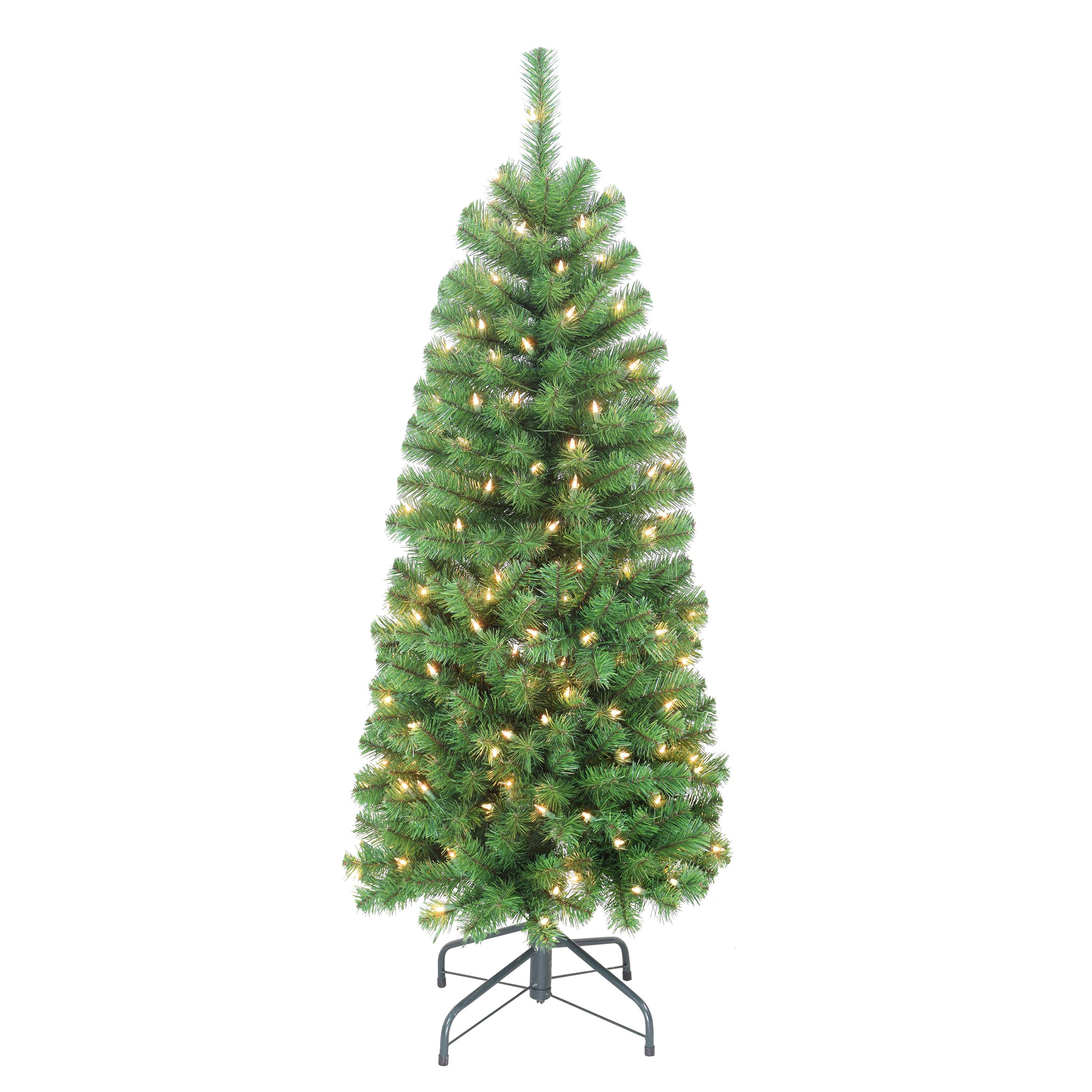 6 Pack: 4.5ft. Pre-Lit Northern Fir Artificial Christmas Tree, Clear Lights