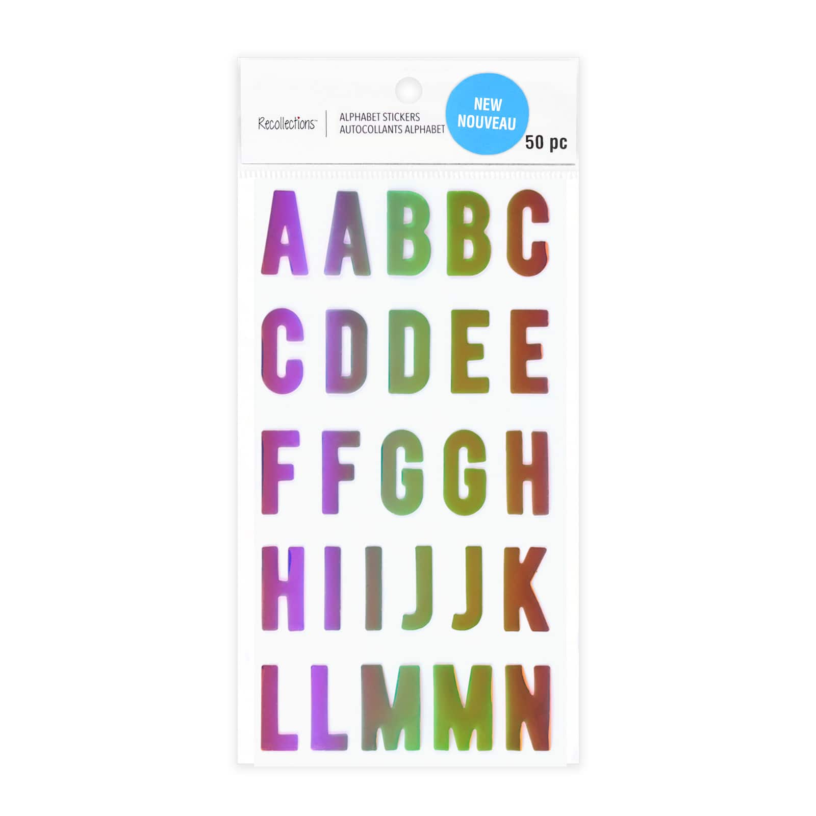 12 Pack: Iridescent Alphabet Stickers by Recollections™