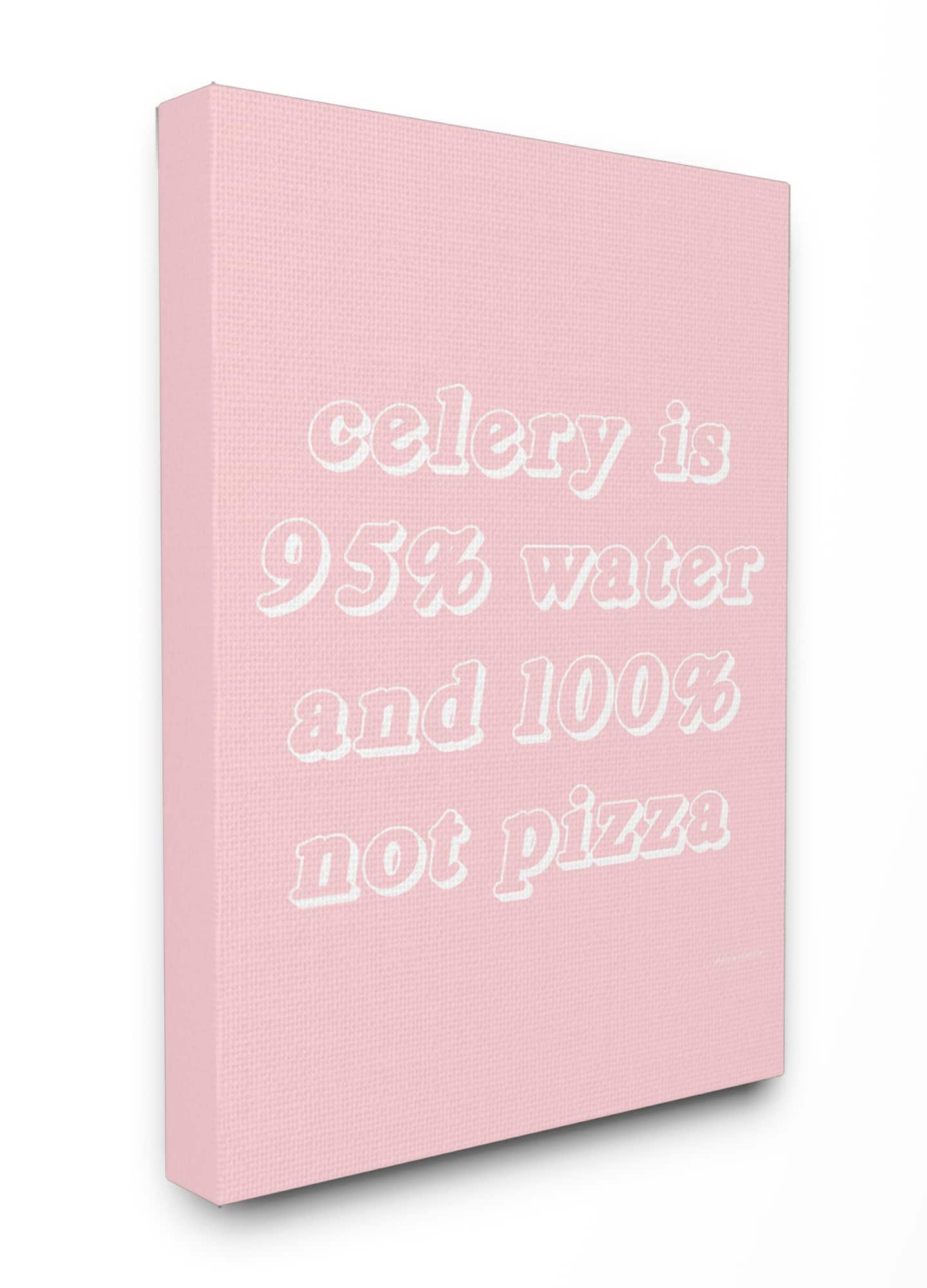 Stupell Industries Celery is Not Pizza Canvas Wall Art