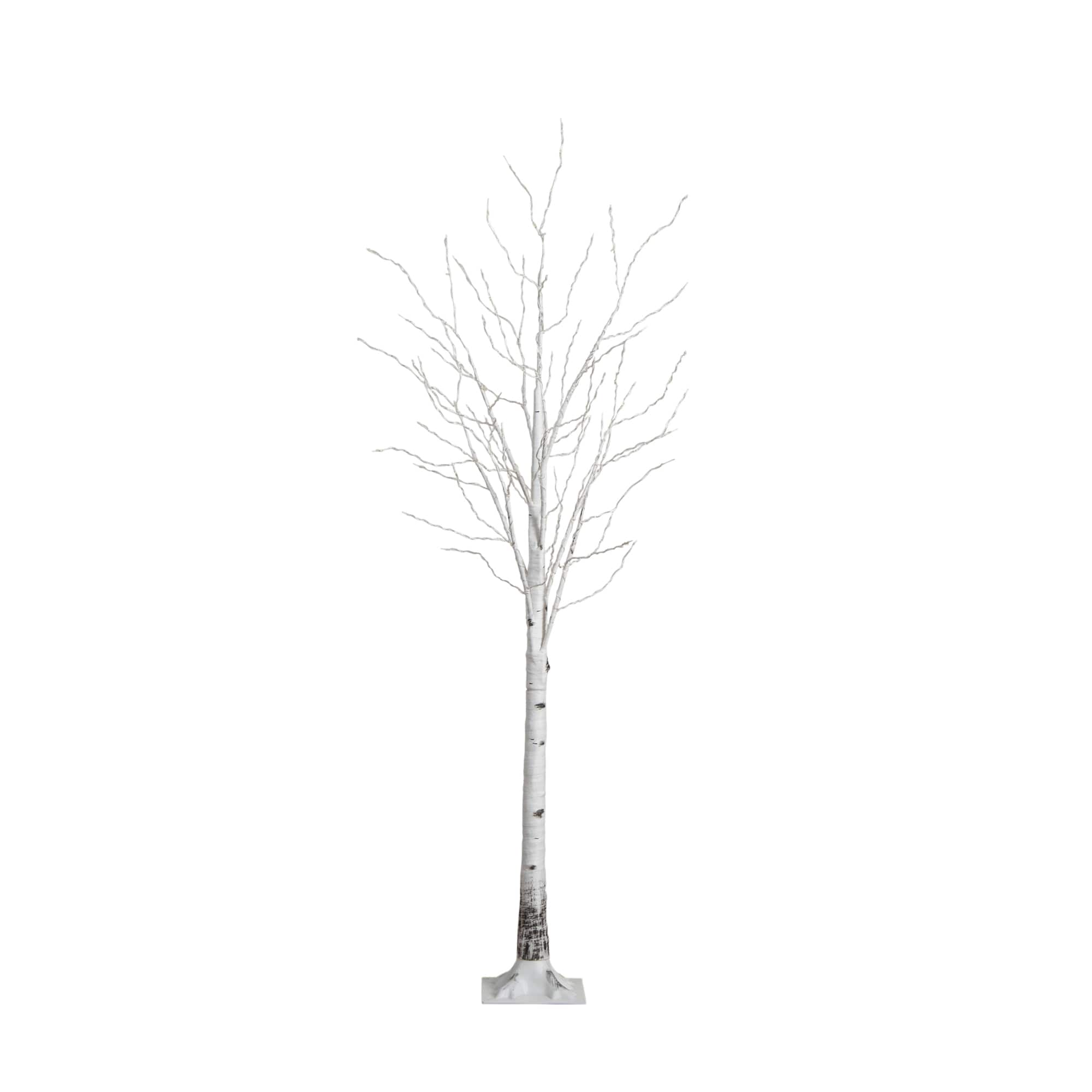 7ft. Pre-Lit White Birch Artificial Christmas Tree, Warm White LED Lights