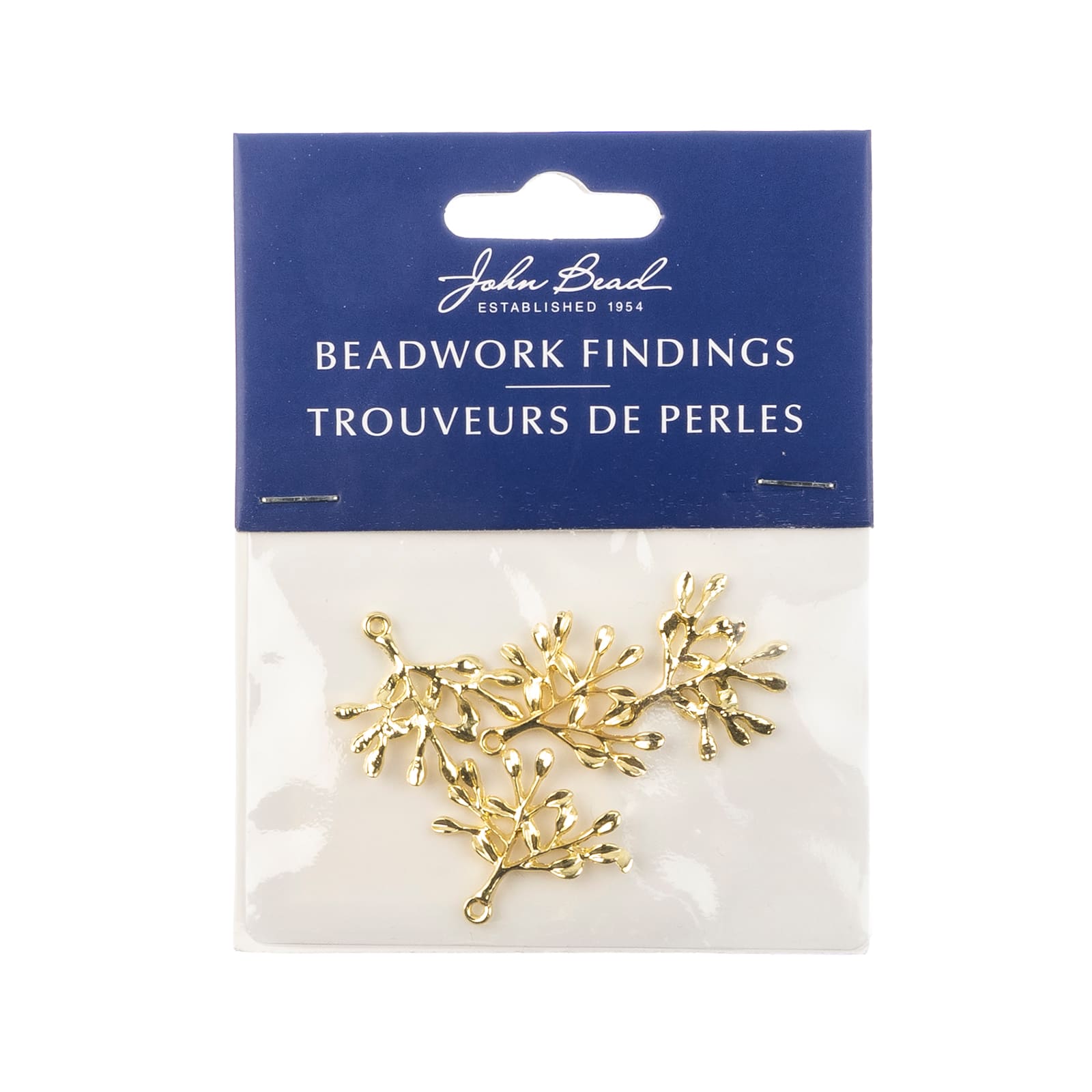 John Bead Beadwork Findings Gold Branch Pendant, 4ct.