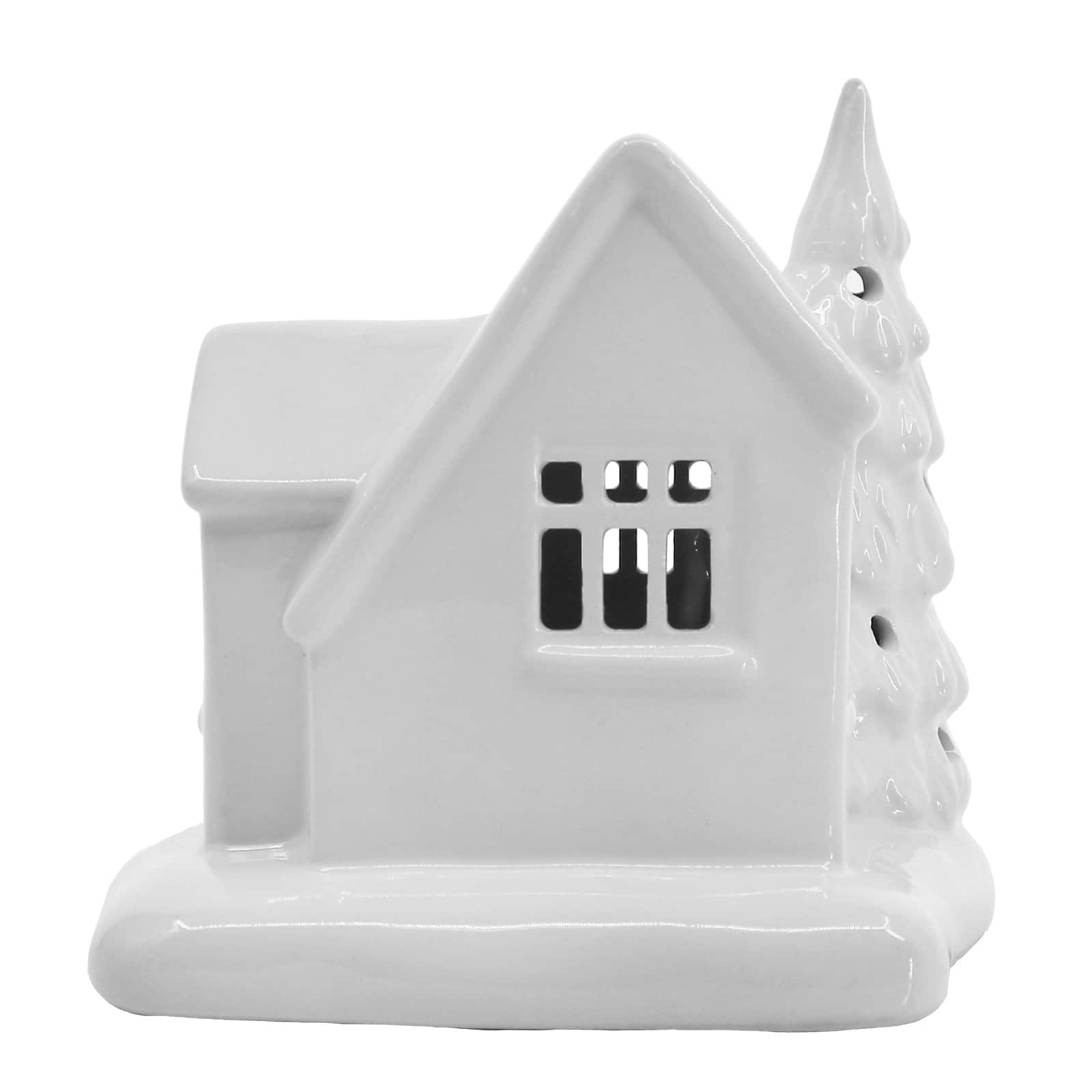 4.75&#x22; Pre-Lit Ceramic House Decoration by Ashland&#xAE;