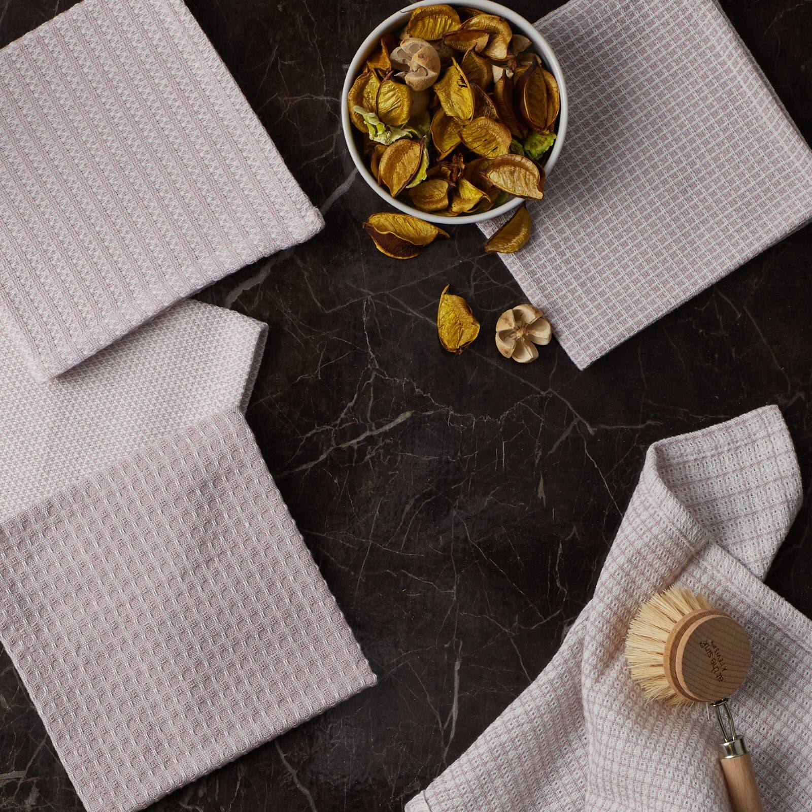 DII® Dusty Lilac Mixed Pattern Dishcloths, 5ct.