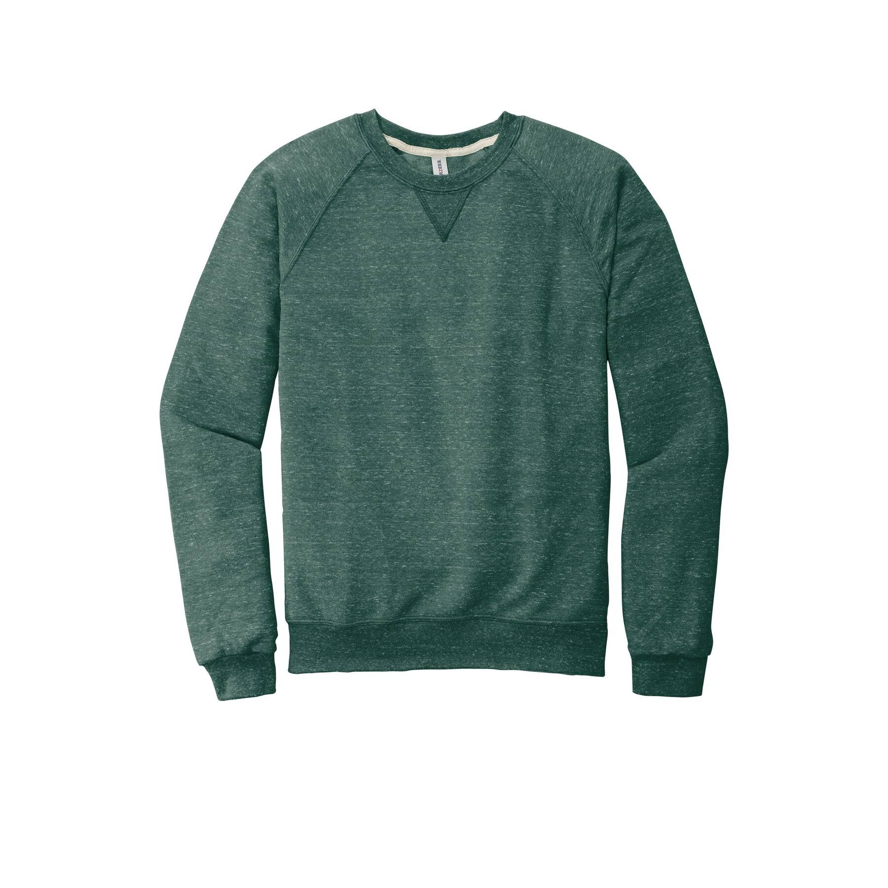 JERZEES® Snow Heather French Terry Raglan Crew