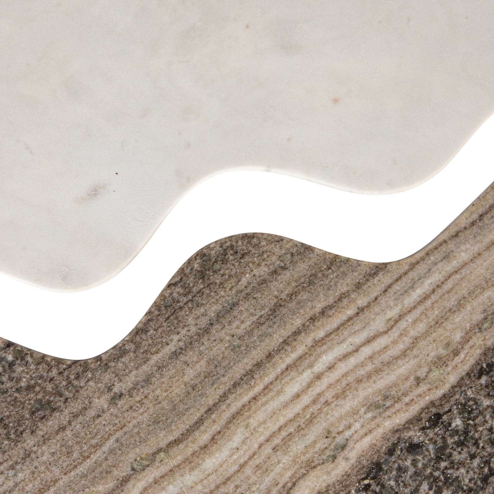 Hello Honey® 15" Beige & White Marble Wave Dual Cheese & Cutting Board