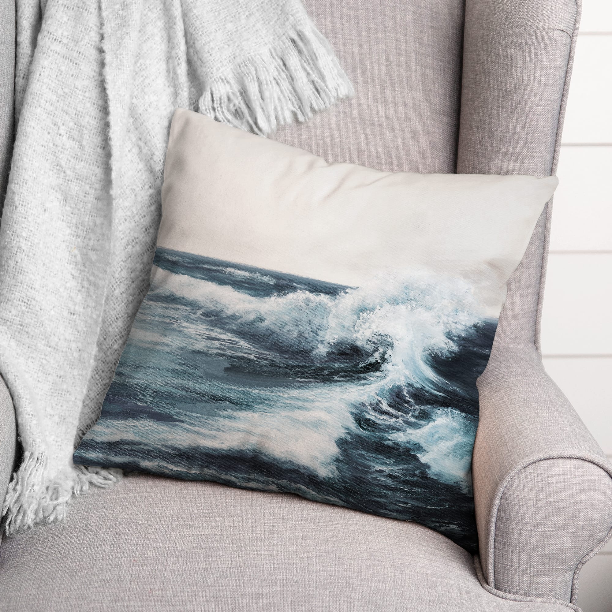 Crashing Waves 18" x 18" Indoor / Outdoor Pillow