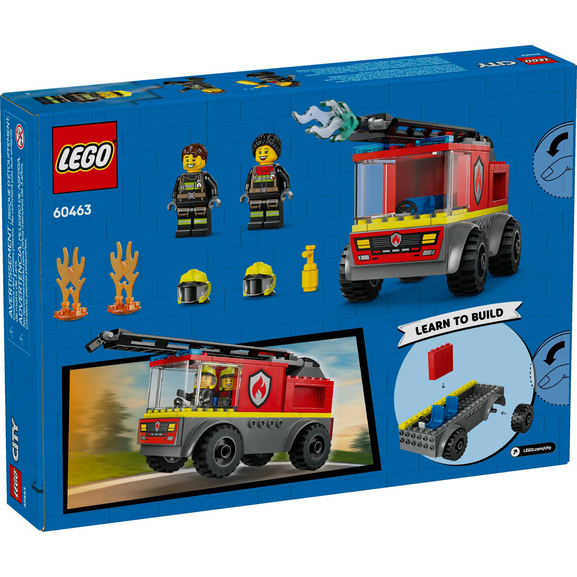 LEGO&#xAE; City Fire Ladder Truck, Firefighter Toy Vehicle Gift for Kids 60463