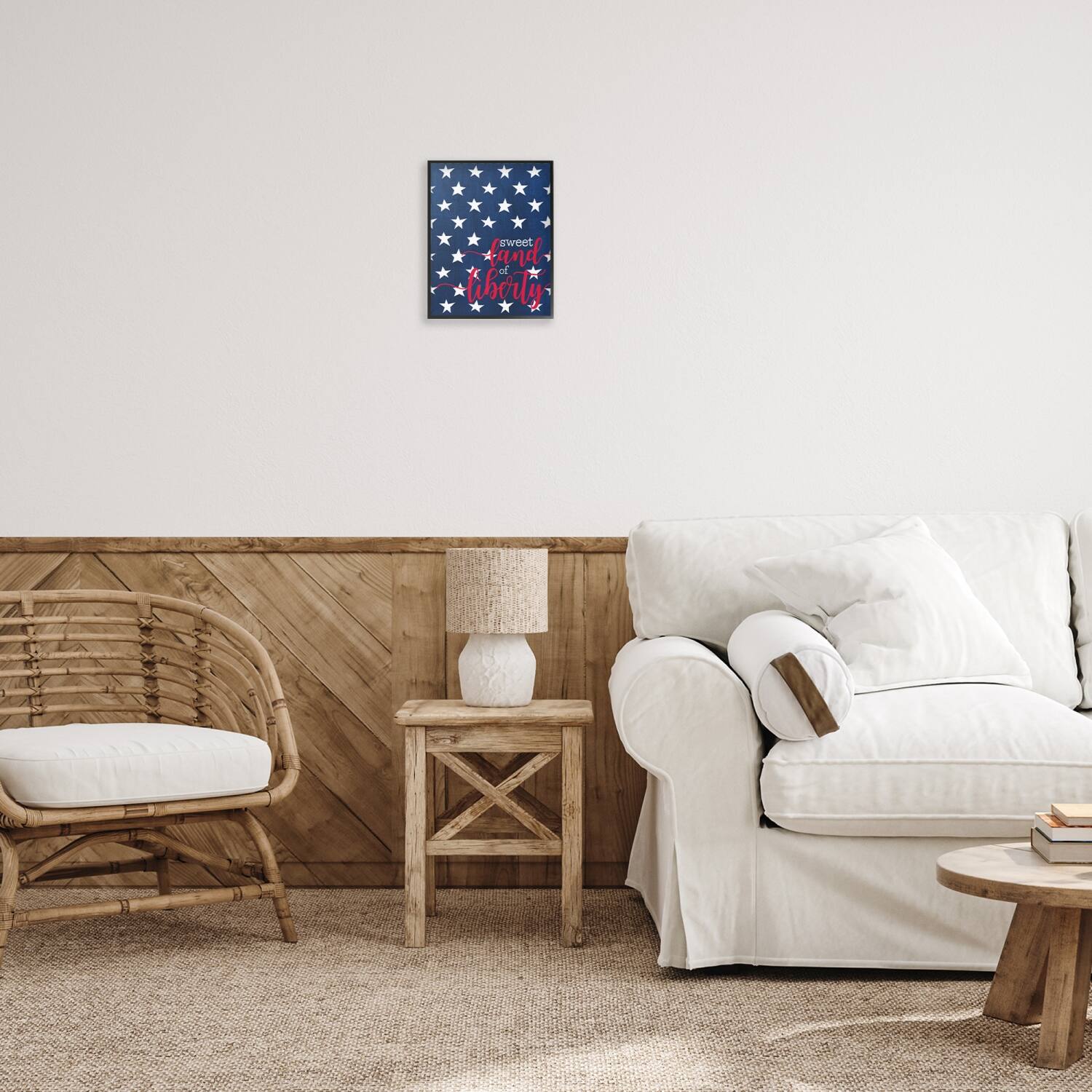 Stupell Industries Sweet Land Of Liberty Americana Framed Giclee Art