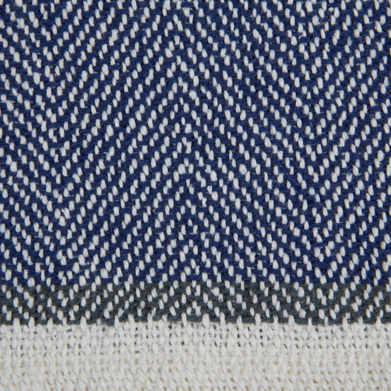 DII® Navy & Mineral 2-Tone Chevron Stripe Throw