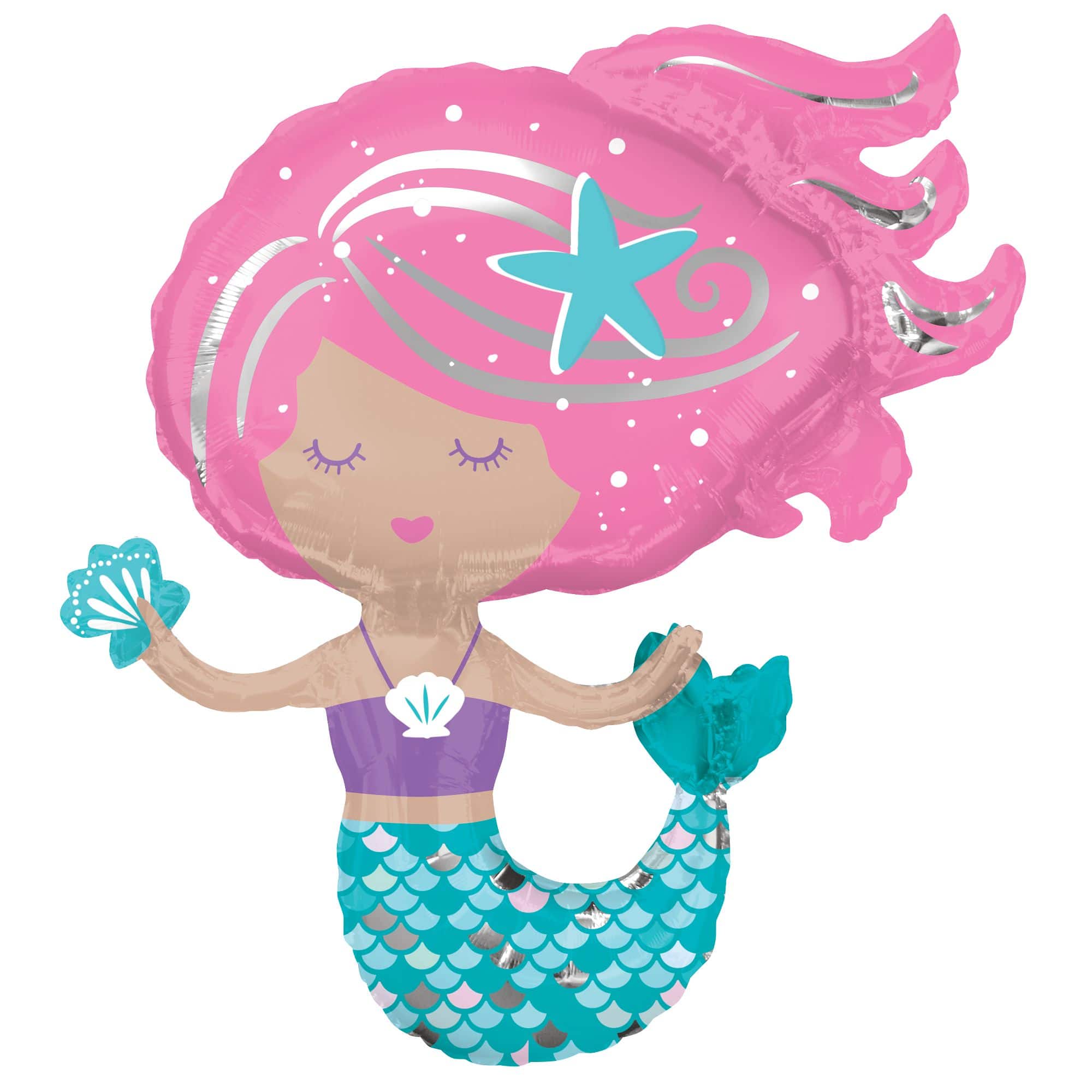 SuperShape™ 30" Shimmering Mermaid Foil Balloon