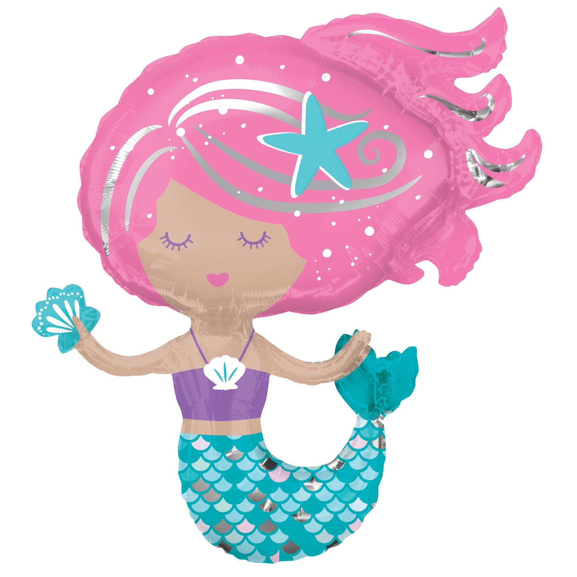 SuperShape™ 30" Shimmering Mermaid Foil Balloon