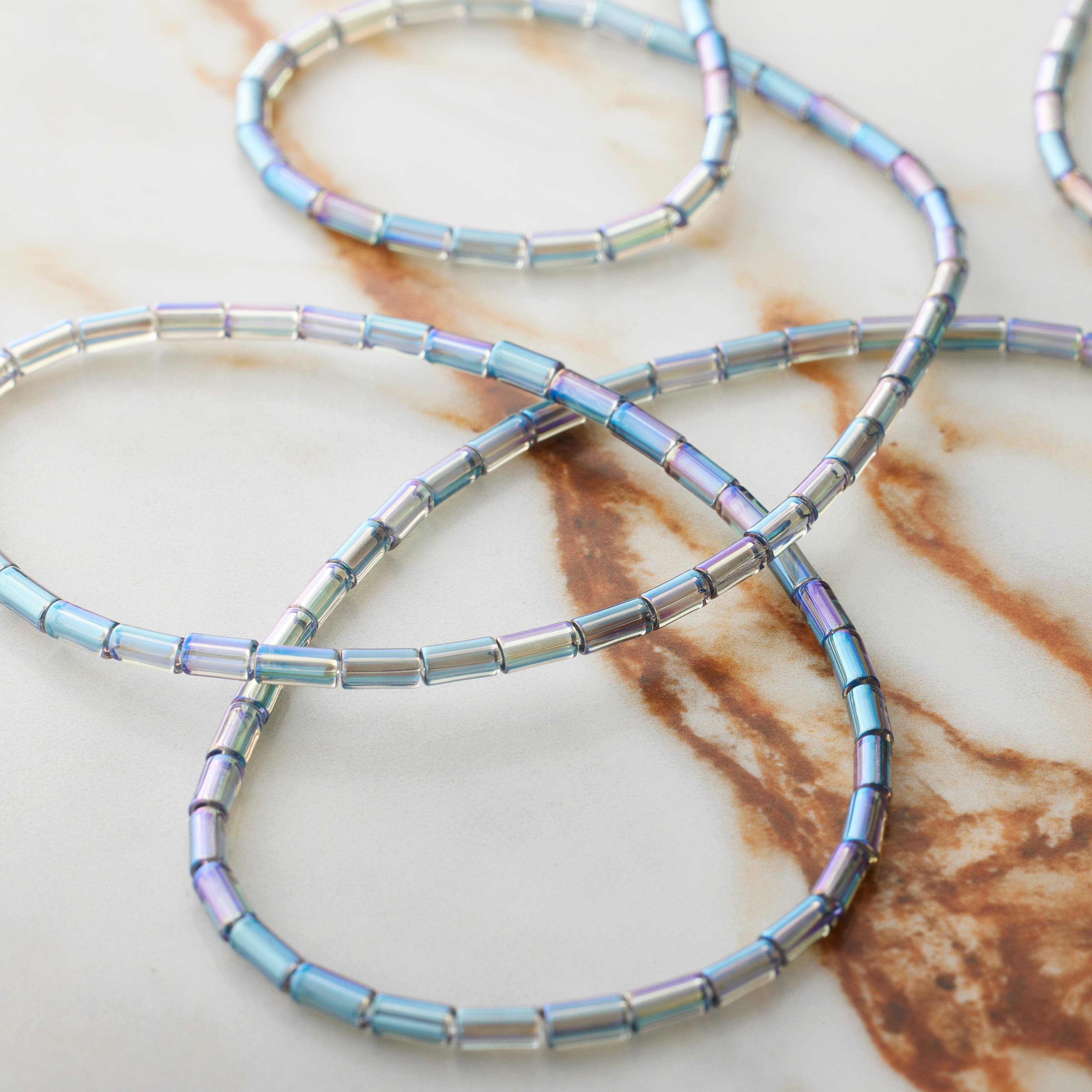 12 Pack: Glass Tube Beads, 4mm by Bead Landing™