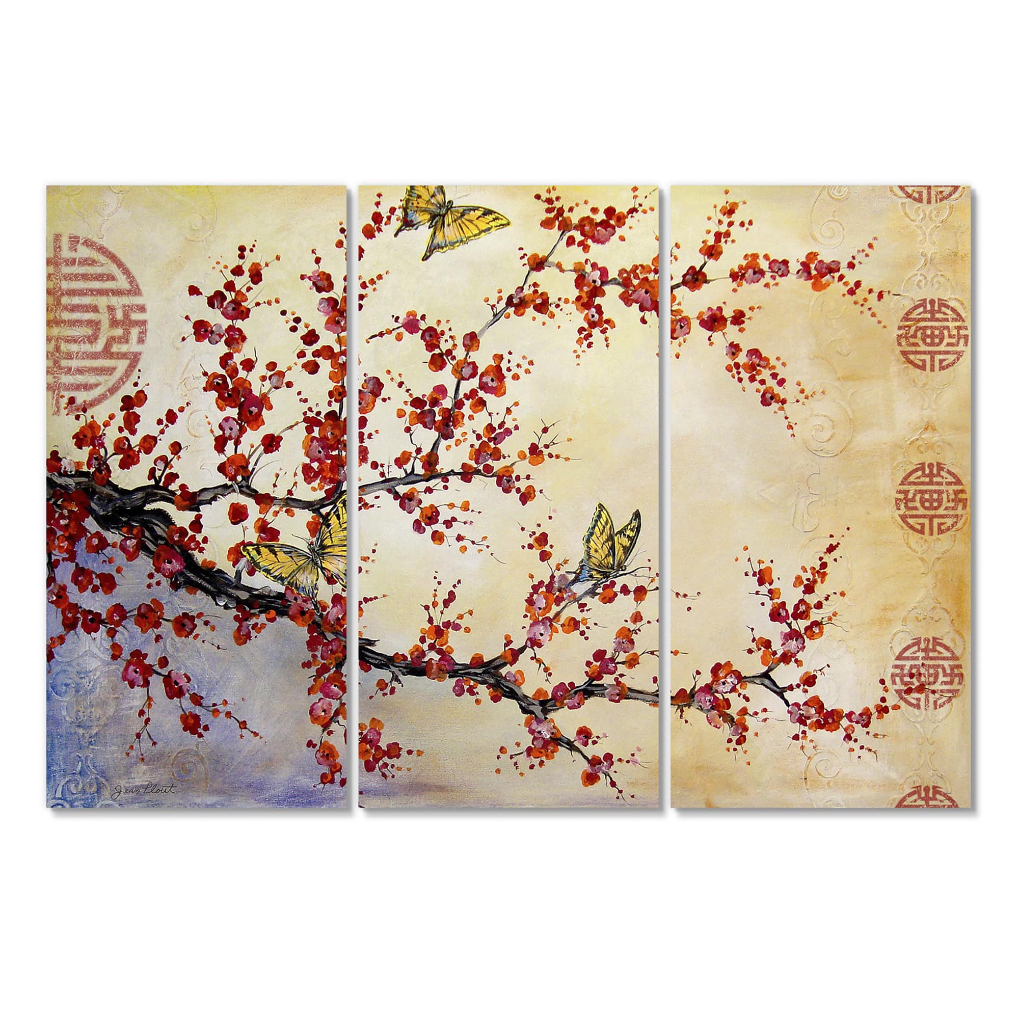Designart - Butterfly Blossoms-Asian