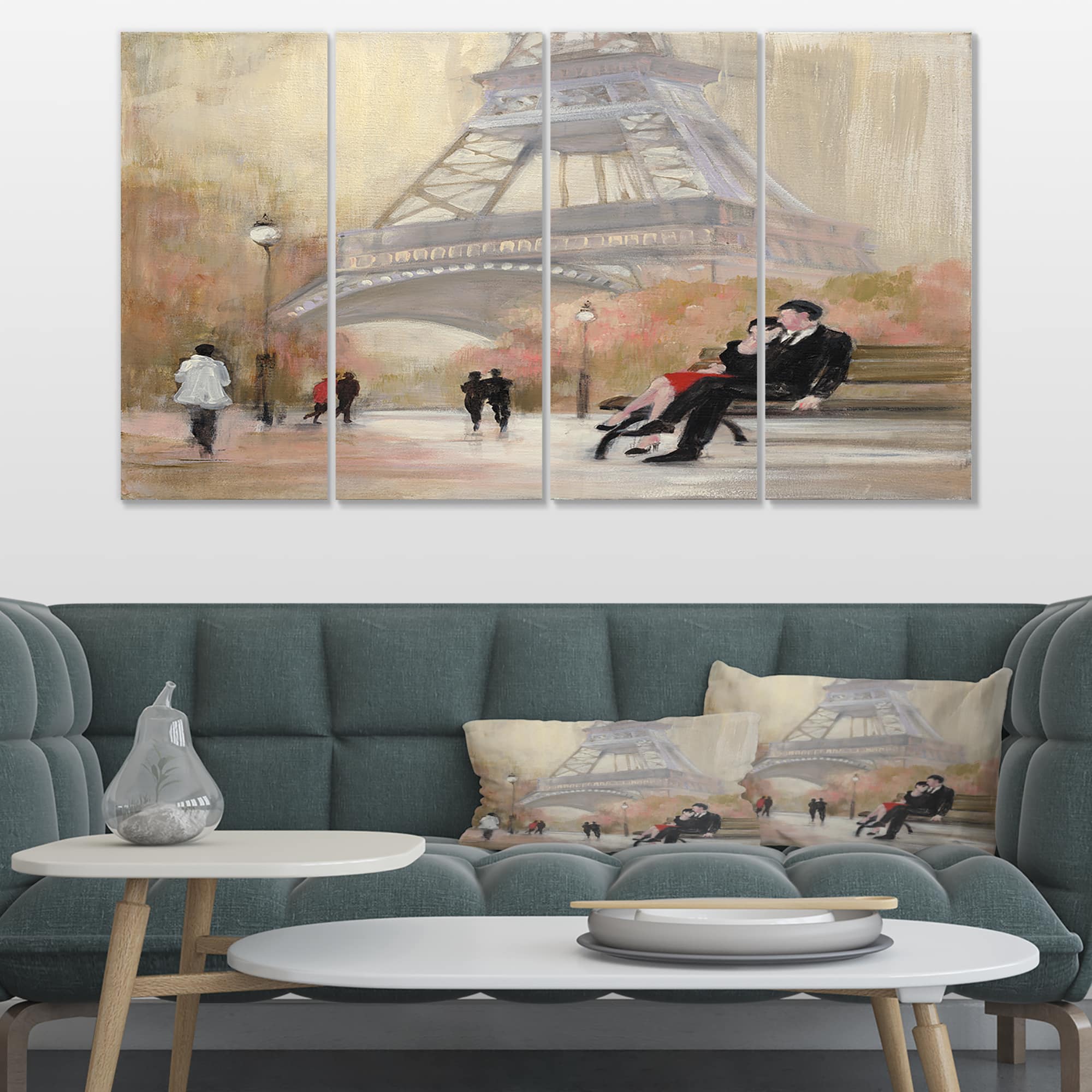 Designart - Love in Paris VI - Romantic French Country Premium Canvas Wall Art