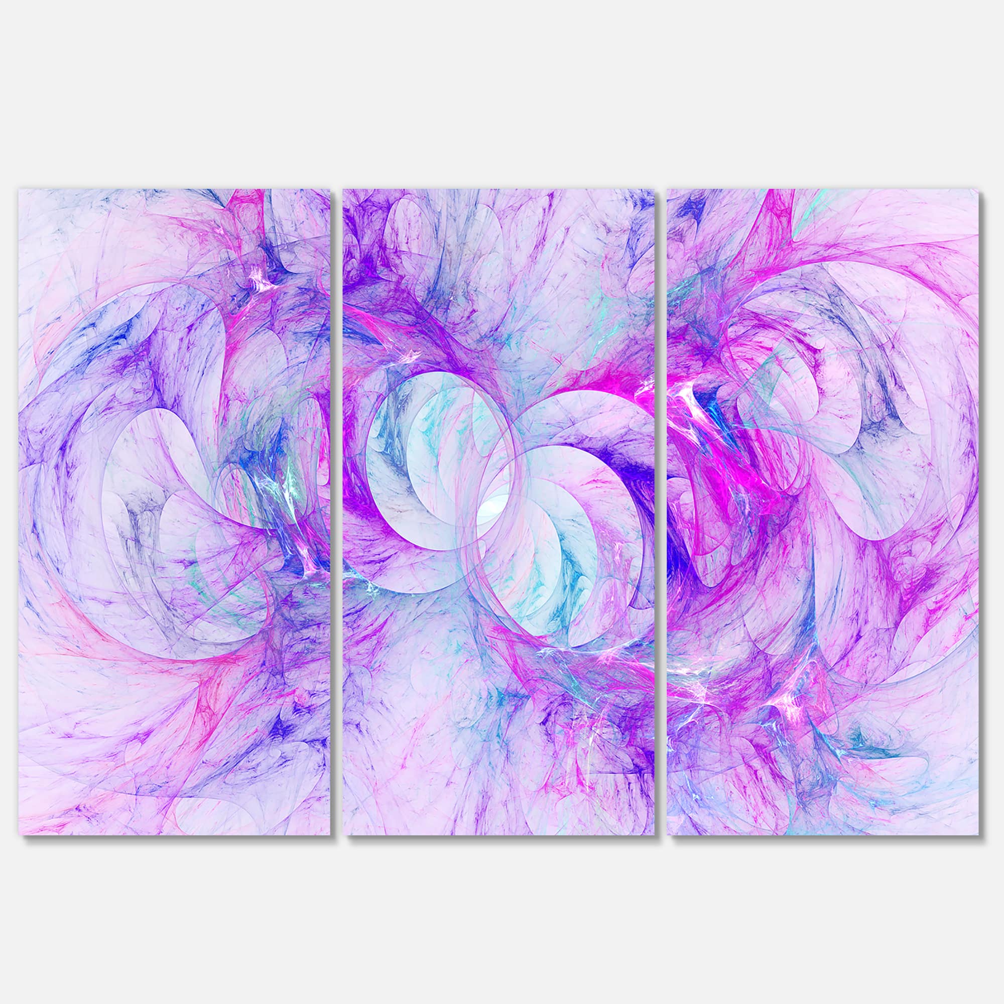 Designart - Light Purple Fractal Texture - Abstract Canvas Art Print