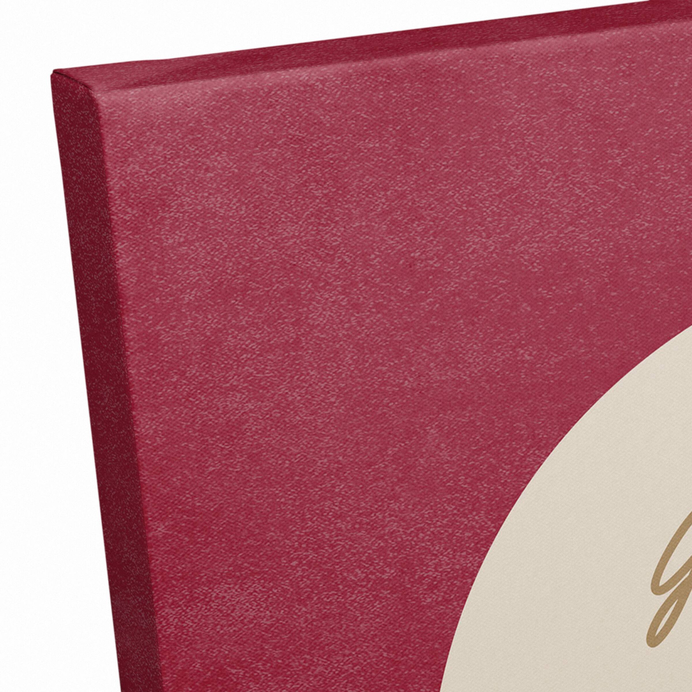 Give Thanks Circle Floral Canvas Wall Art