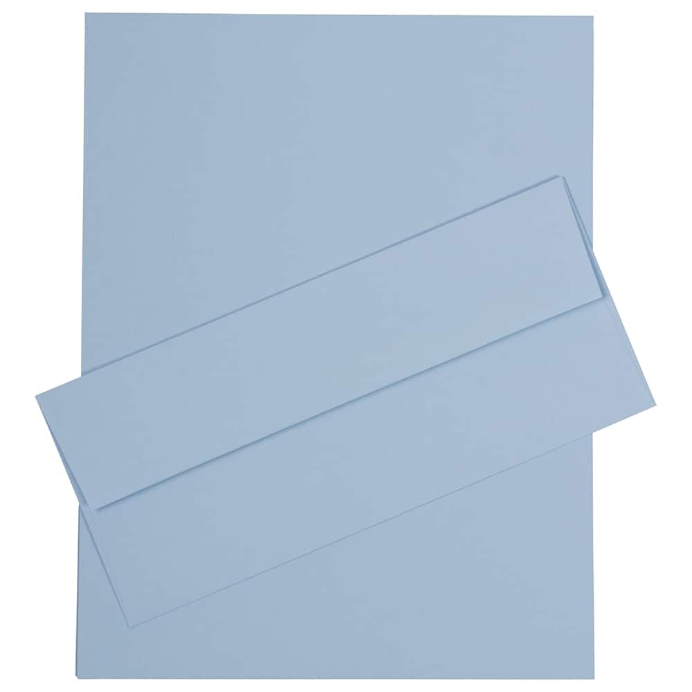 JAM Paper 8" x 11.5" Letter Paper & Envelopes #10 Business Stationery Set, 50ct.