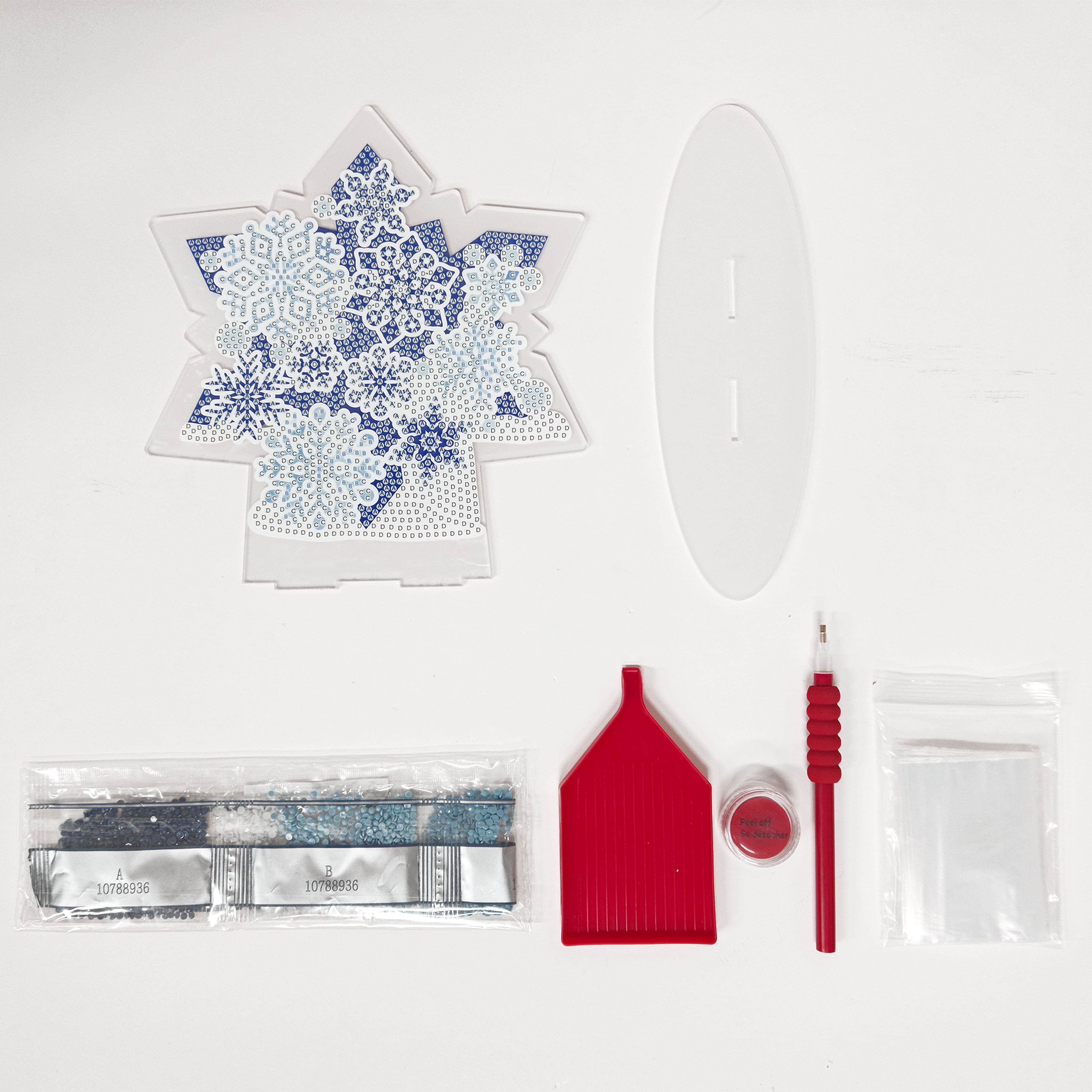 Trousse d&#x2019;art en diamants pour flocon de neige d&#xE9;coratif de table de 20,3&#xA0;cm x 19,8&#xA0;cm de Make Market