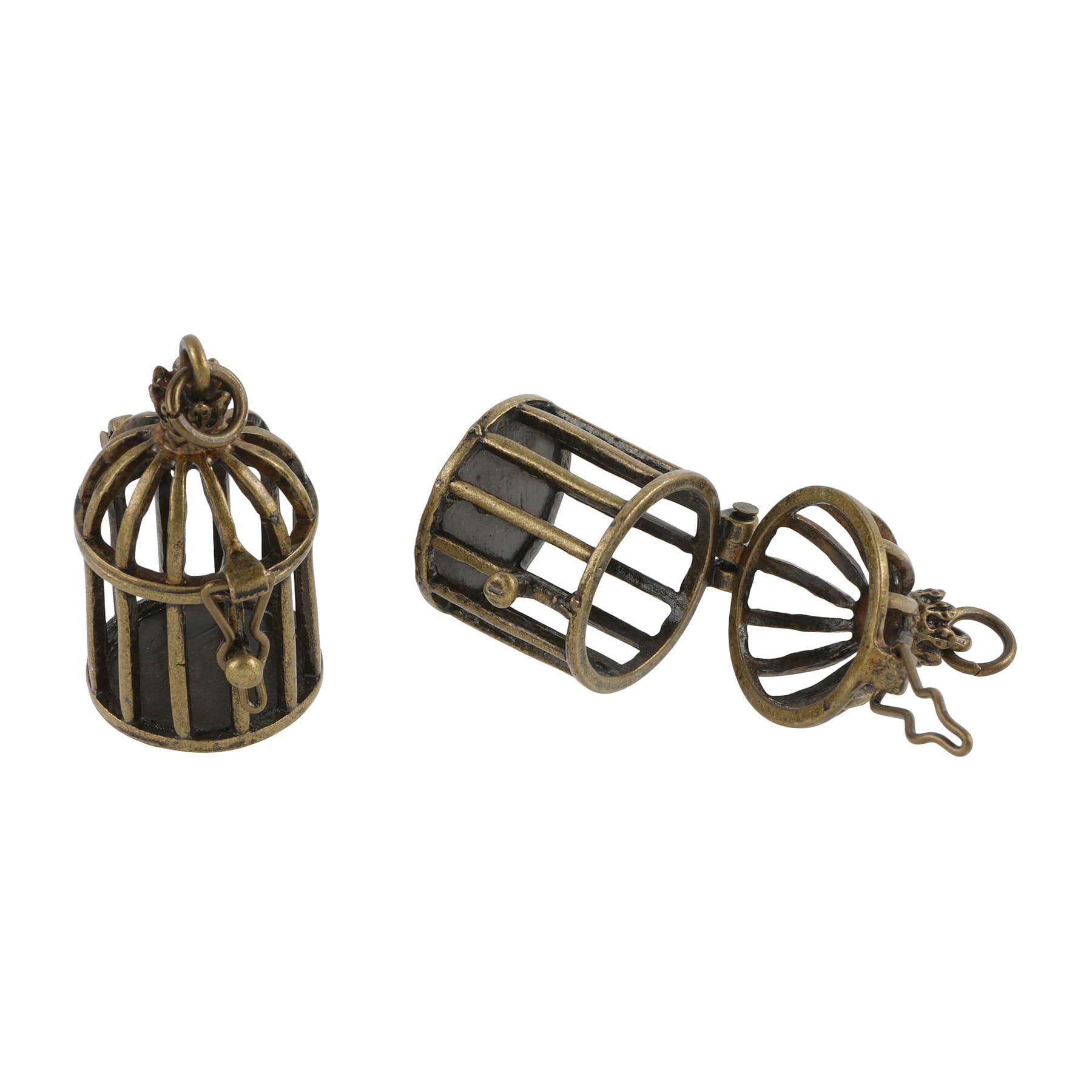 12 Packs: 2 ct. (24 total) Found Objects Bird Cage Charms by Bead Landing&#x2122;