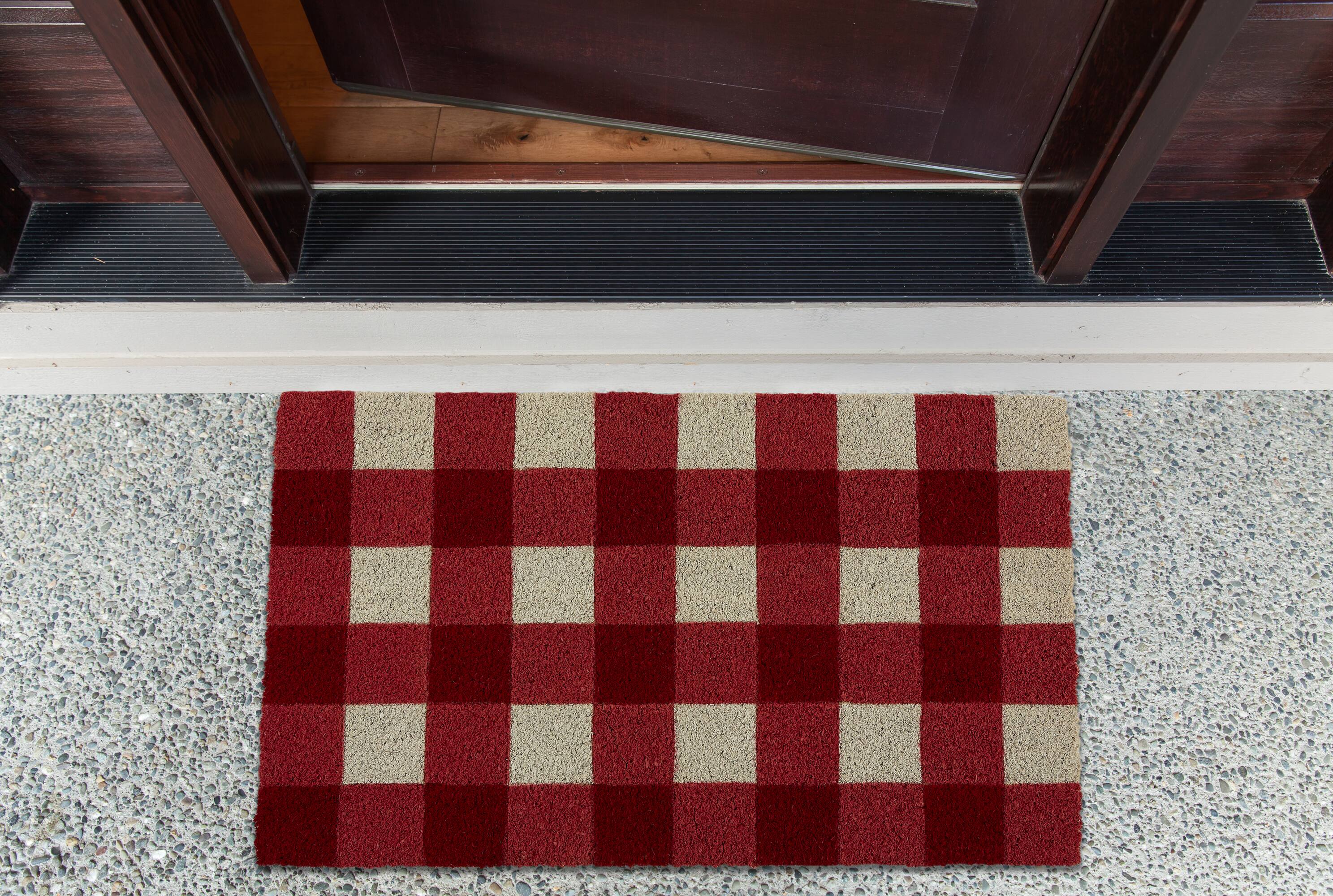 DII® Red & White Buffalo Check Doormat