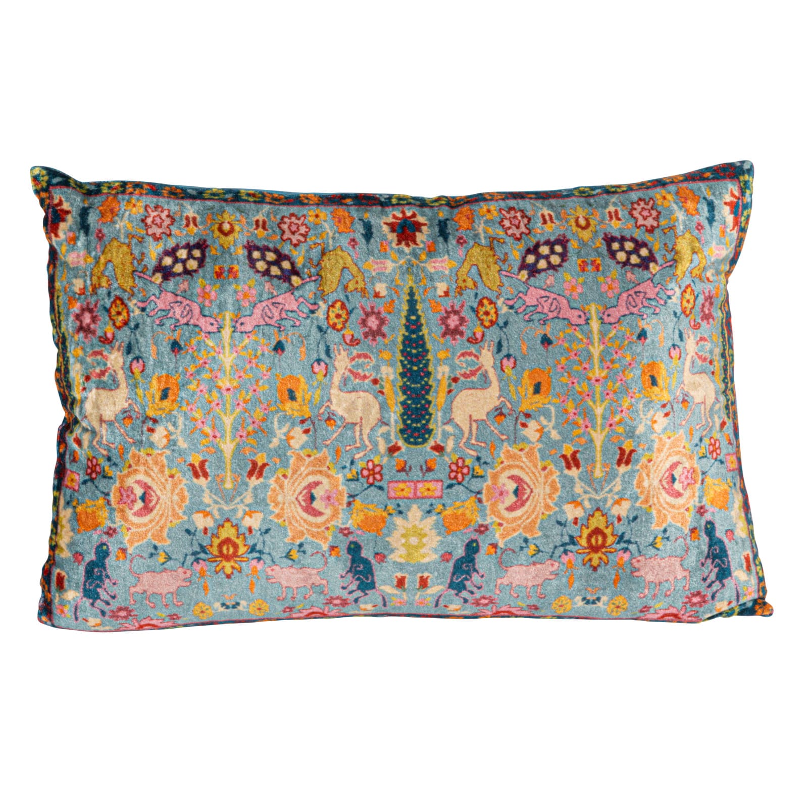 Hello Honey&#xAE; 24&#x22; x 16&#x22; Floral Harmony Velvet Lumbar Pillow