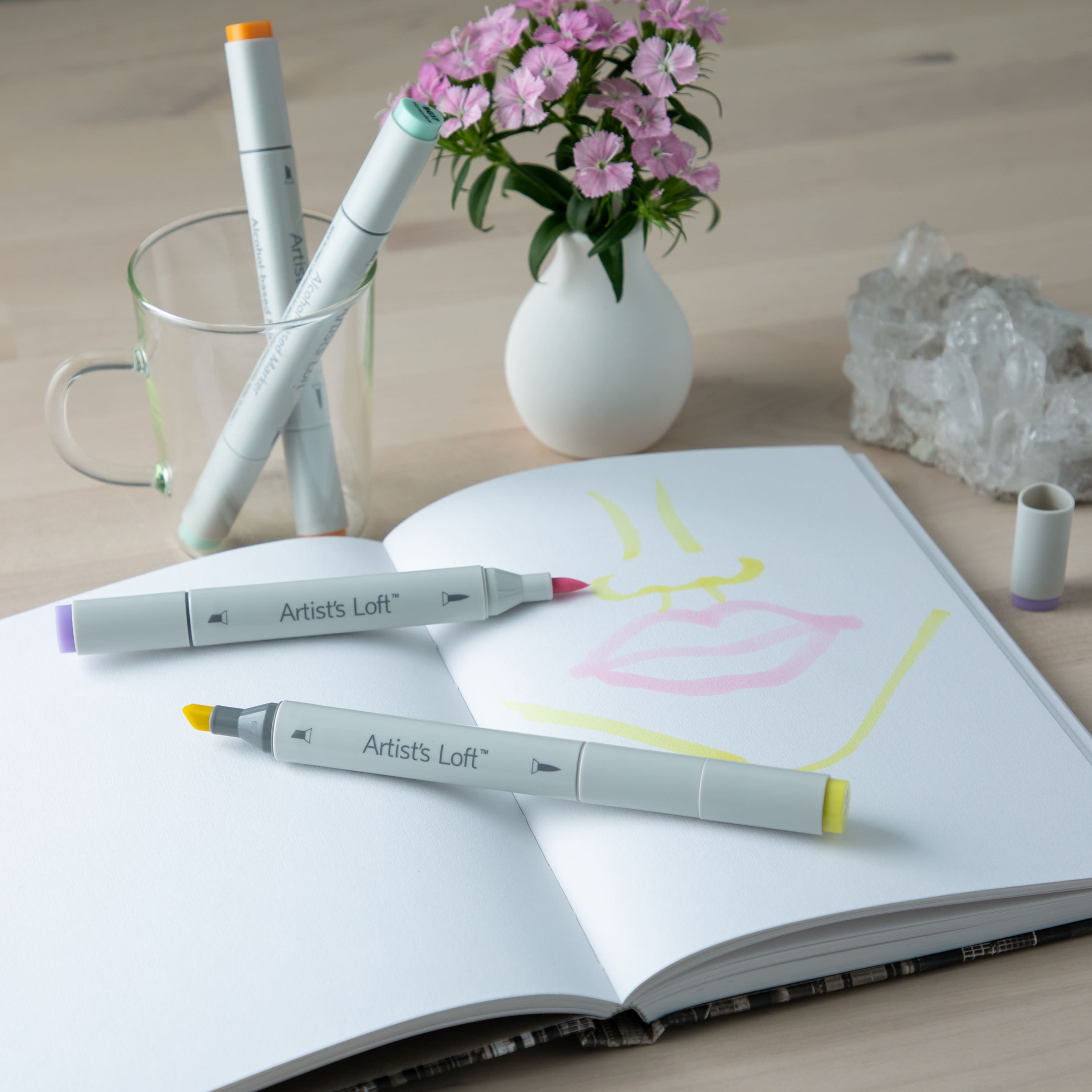 Artist's Loft Floral Level 2 Dual Tip Sketch Marker Set
