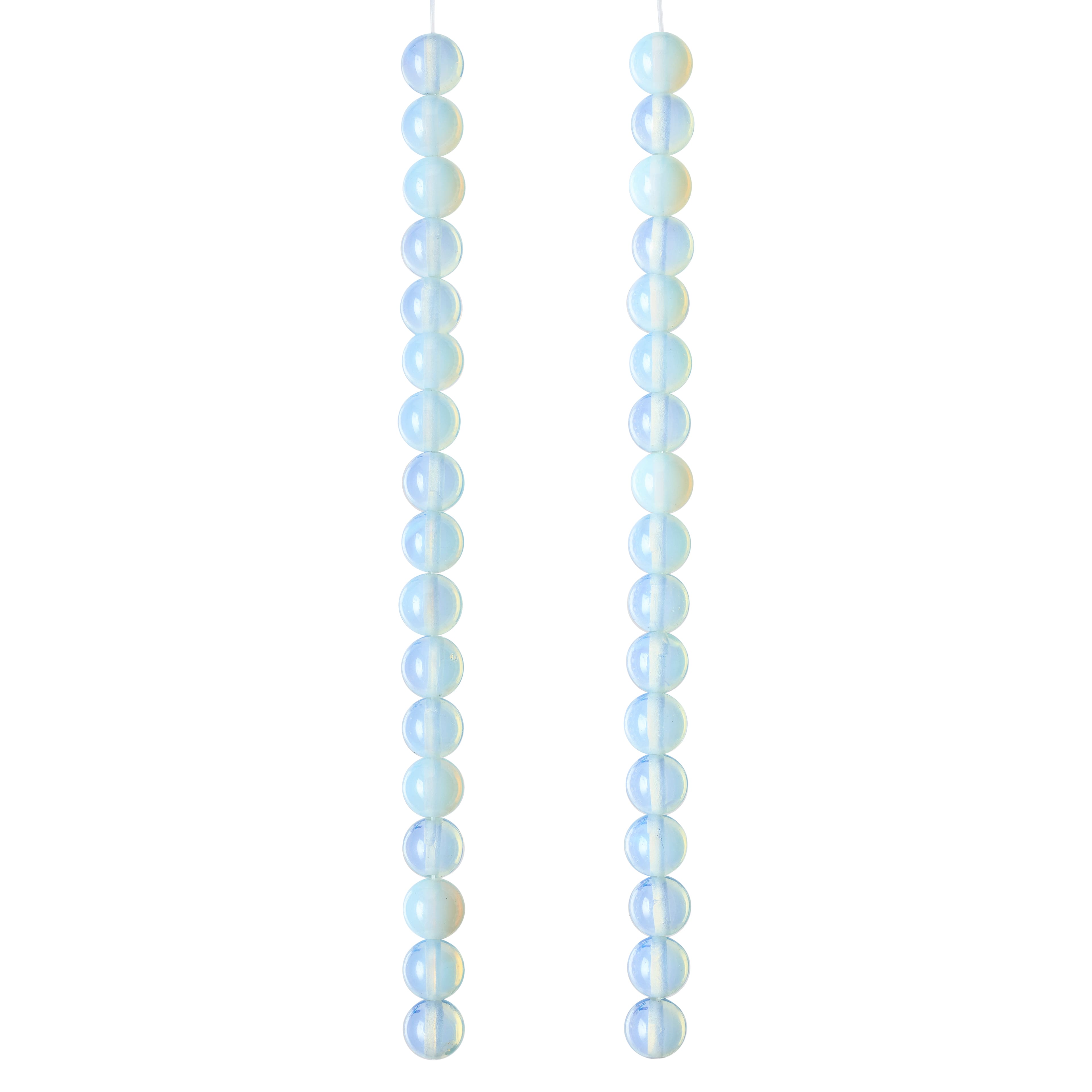12 Pack: Opal Moonstone Glass Round Beads, 8mm by Bead Landing&#x2122;