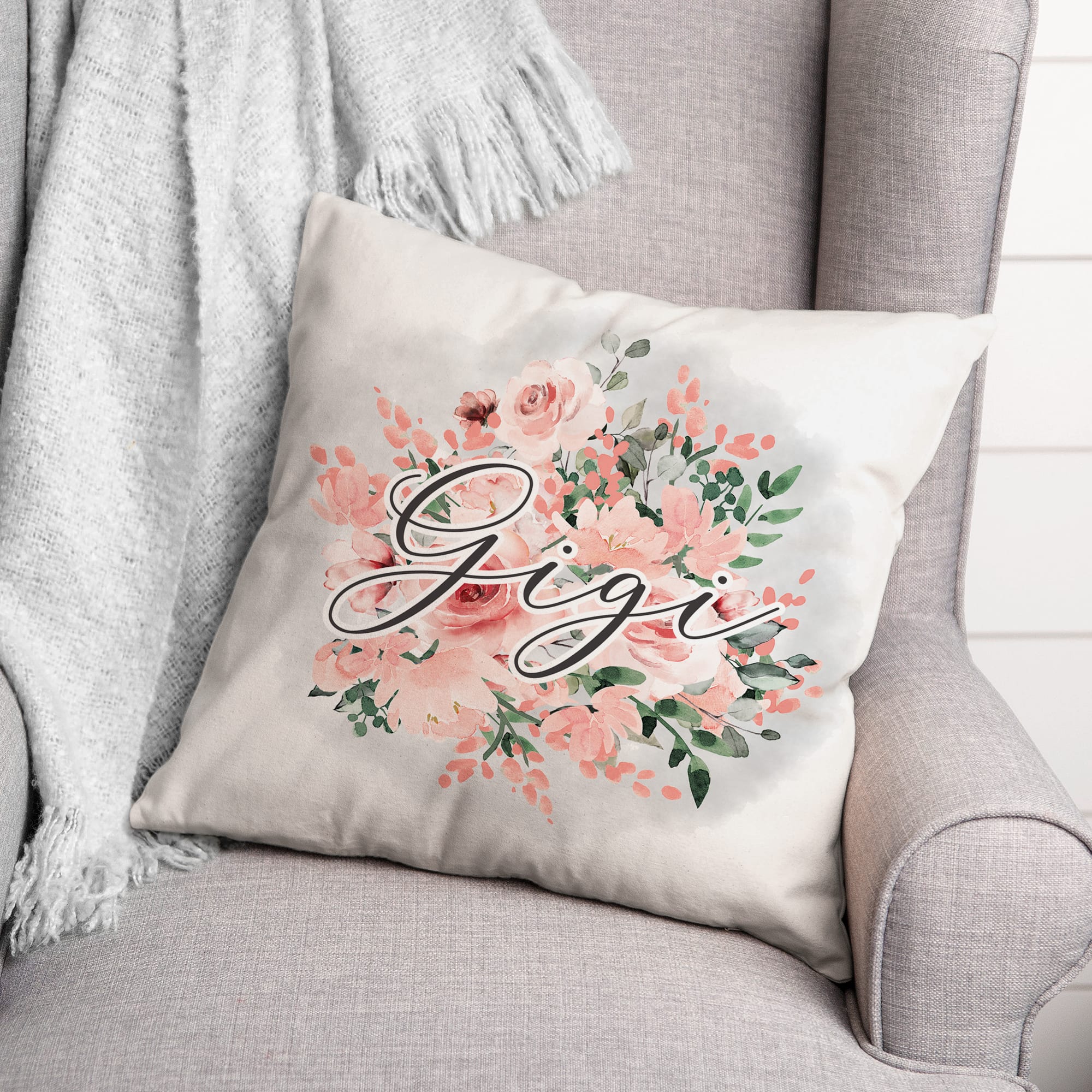 Gigi Floral Throw Pillow