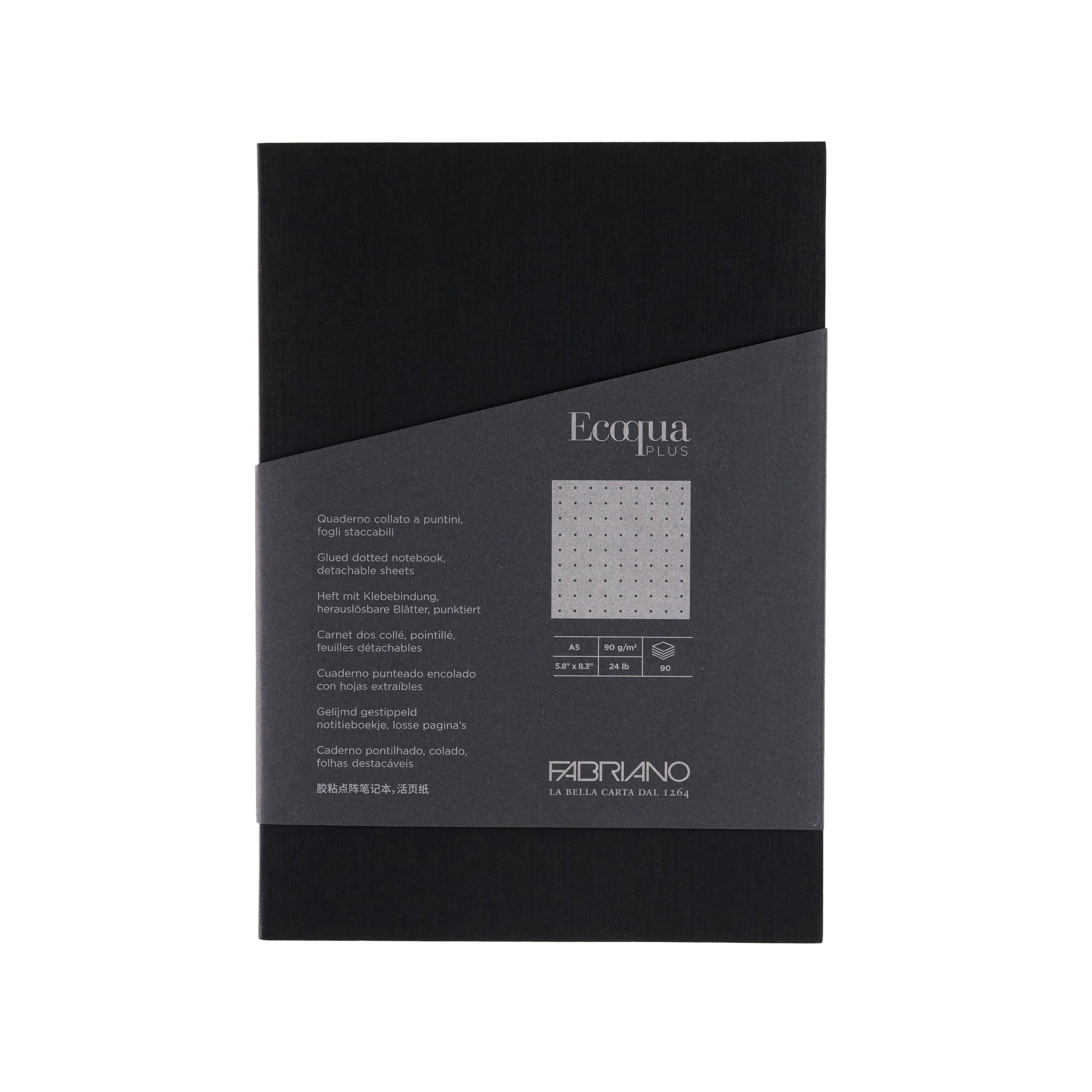 Fabriano® Ecoqua Plus Dotted A5 Glue-Bound Notebook