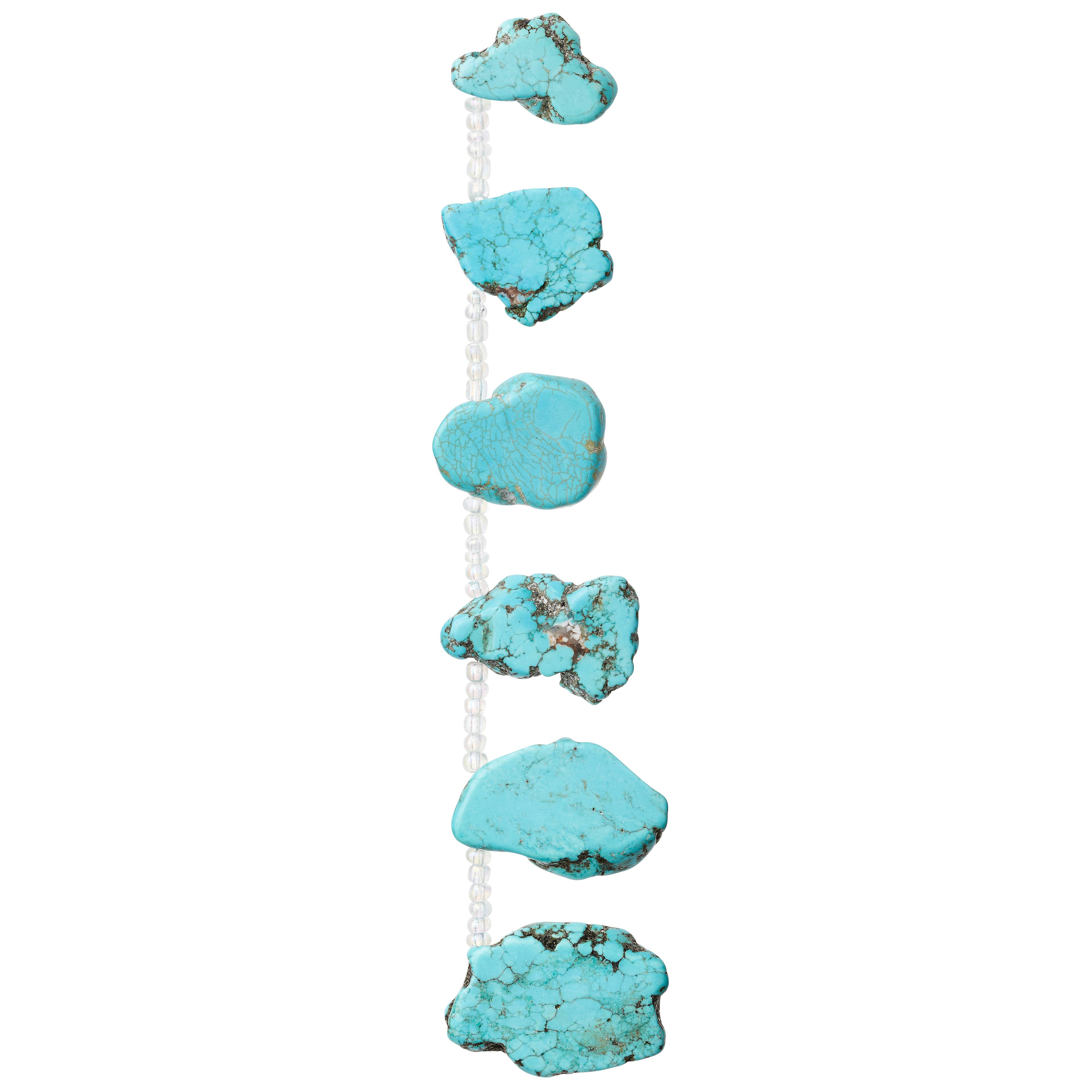 12 Pack: Turquoise Dyed Howlite Flat Chip Beads by Bead Landing™