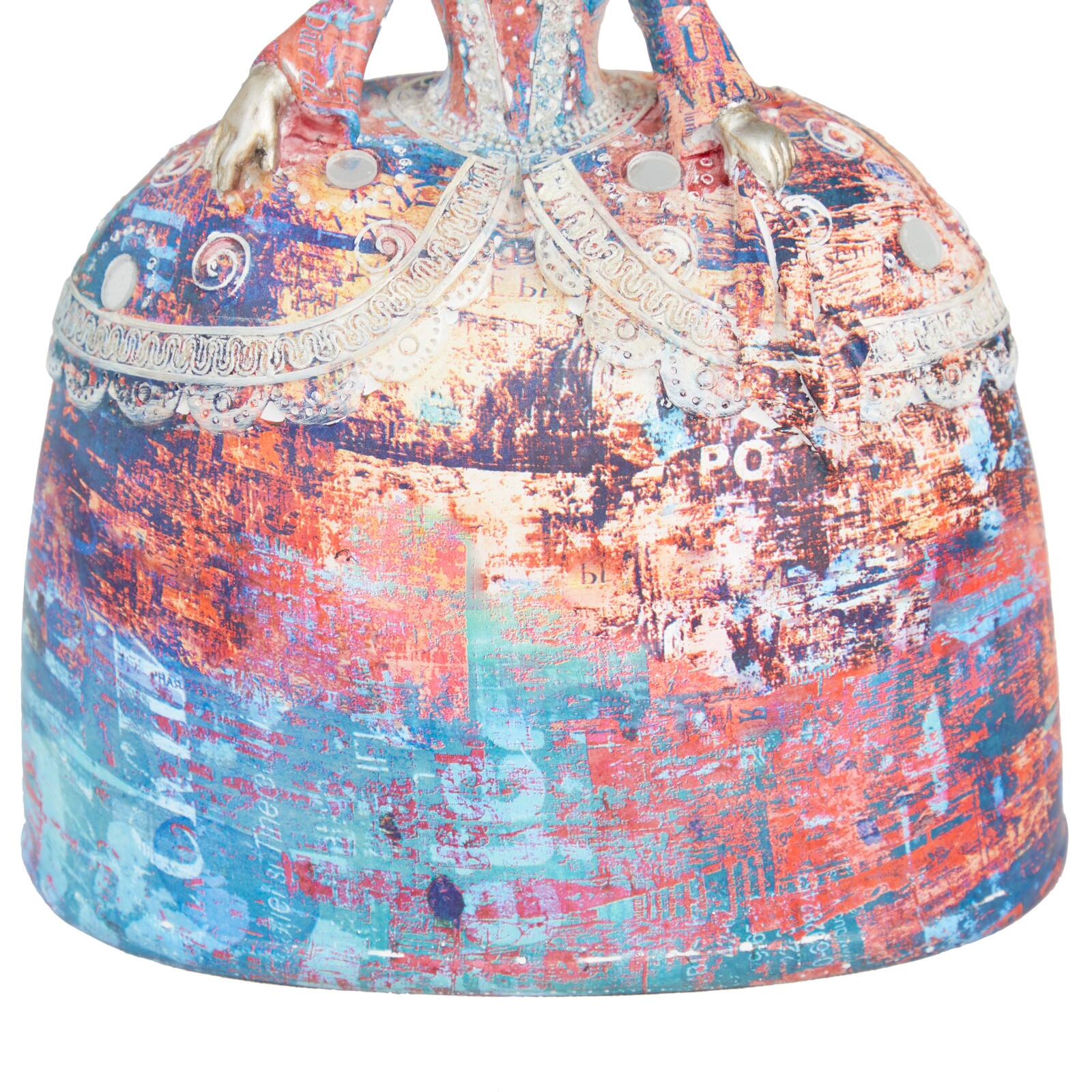 Set of 2 Multi Polystone Tuscan Sculptures, 6" x 7" x 5"