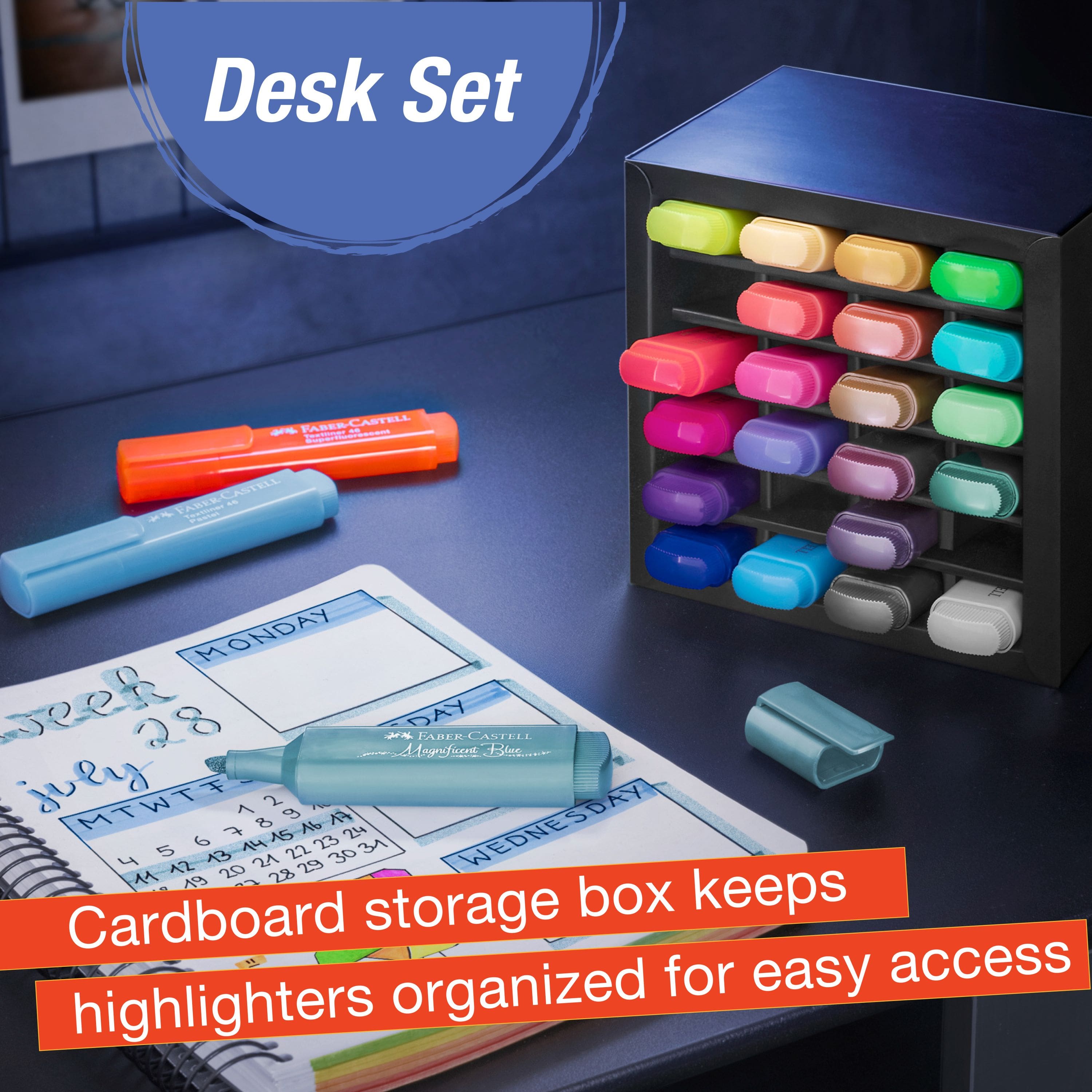 Faber-Castell® Textliner 24 Color Desk Set
