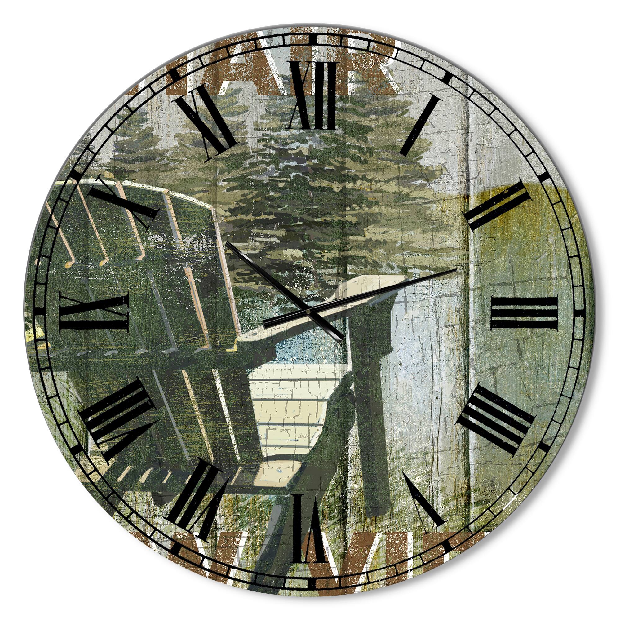 Designart 'Open Season Viewing Large Traditional Wall Clock