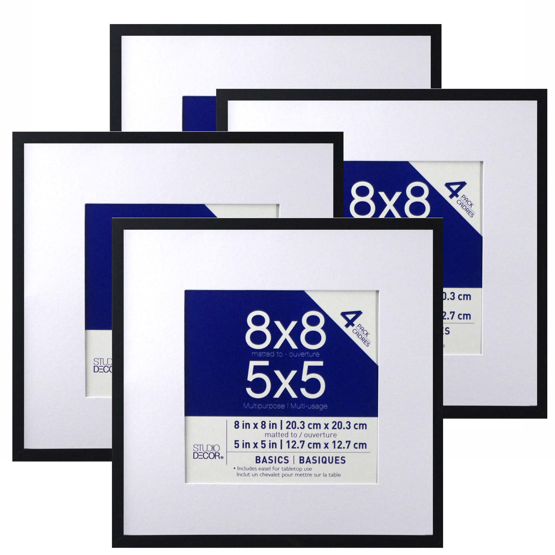 12 Packs: 4 ct. (48 total) Multipurpose 5&#x22; x 5&#x22; Frames with Mat, Basics by Studio D&#xE9;cor&#xAE;
