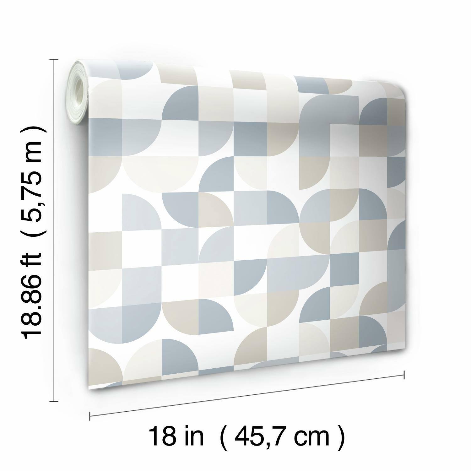 RoomMates Mid-Century Geometric Peel & Stick Wallpaper