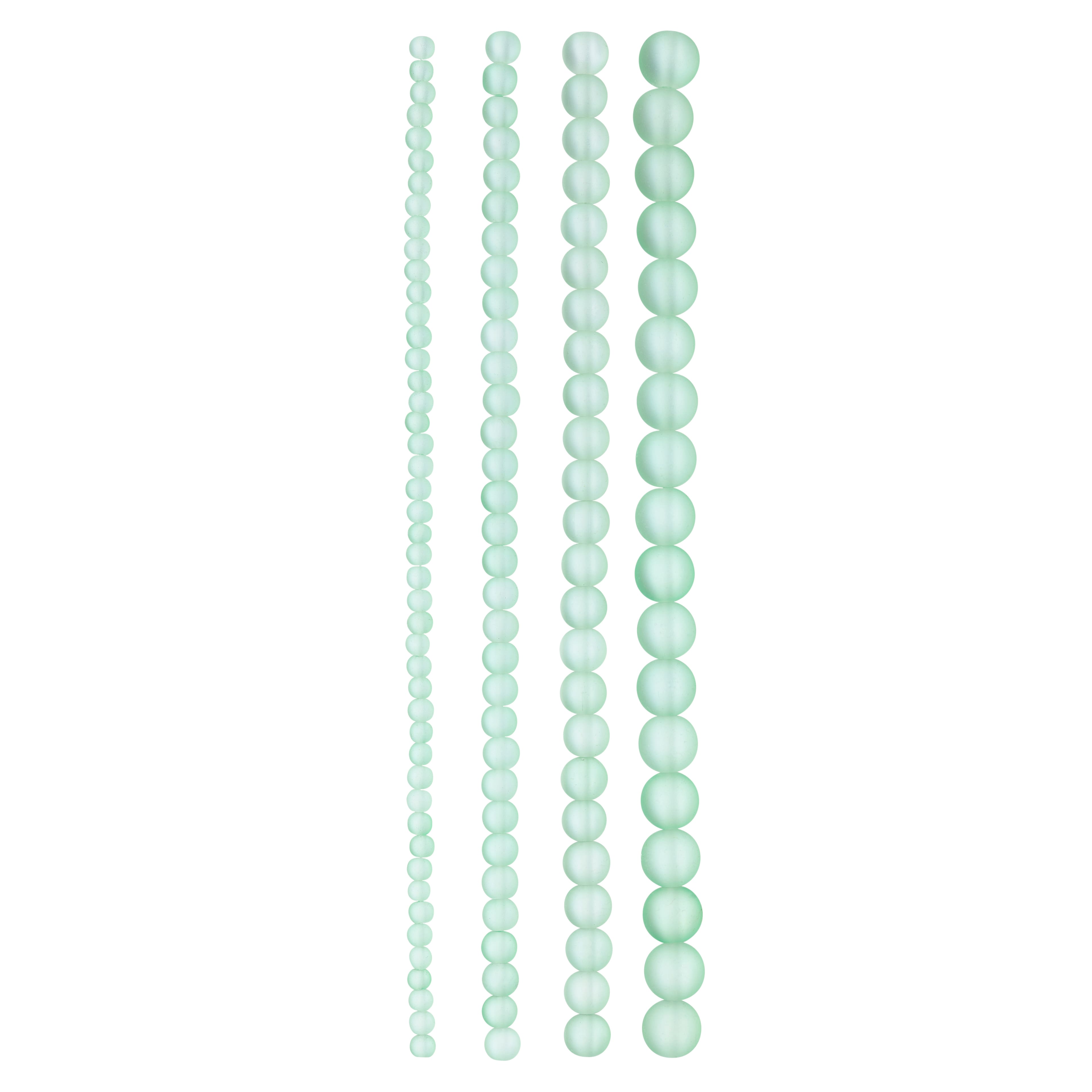 12 Pack: Matte Green Glass Round Beads, 4mm by Bead Landing&#xAE;