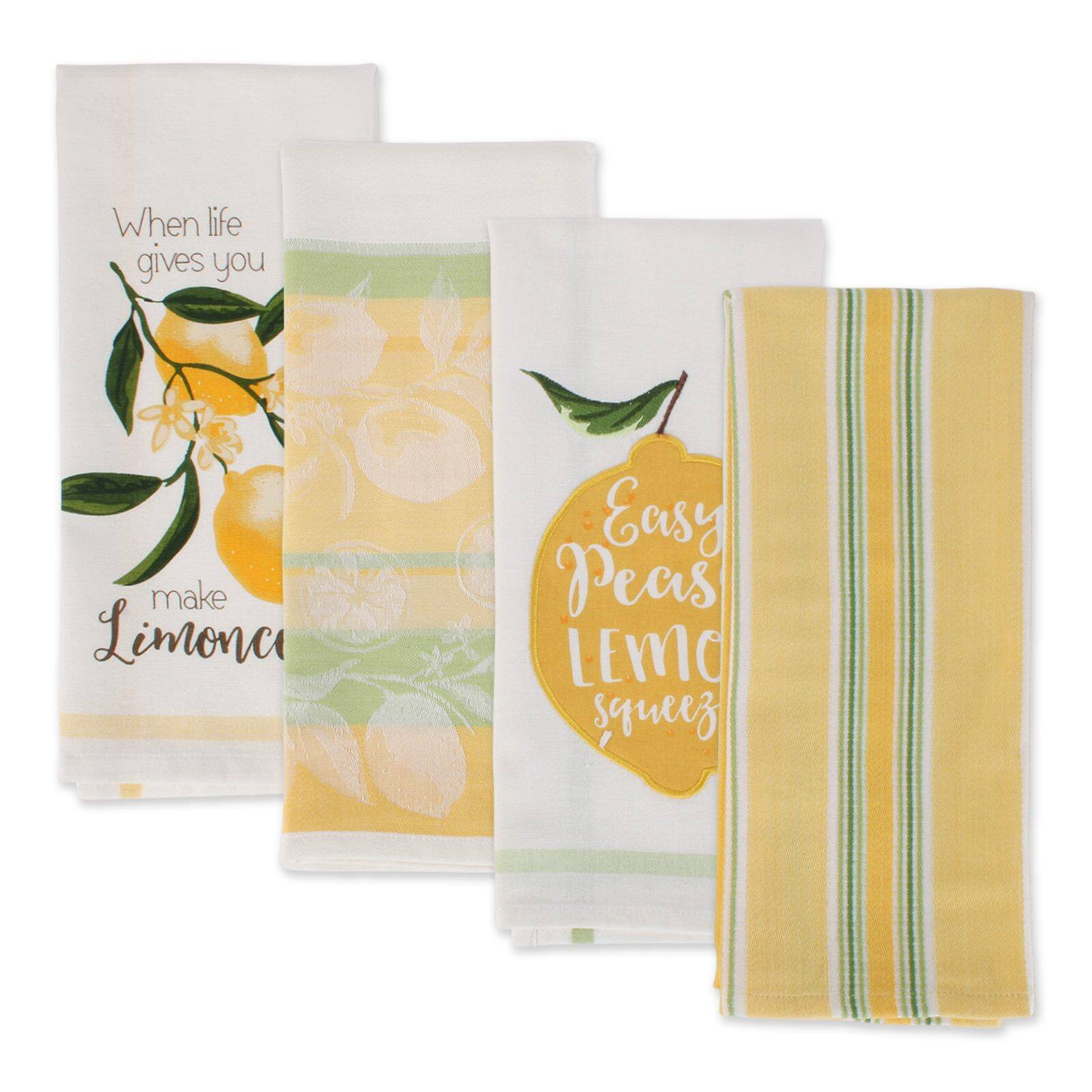 DII&#xAE; Lemon Bliss Kitchen Textiles Dishtowel Set